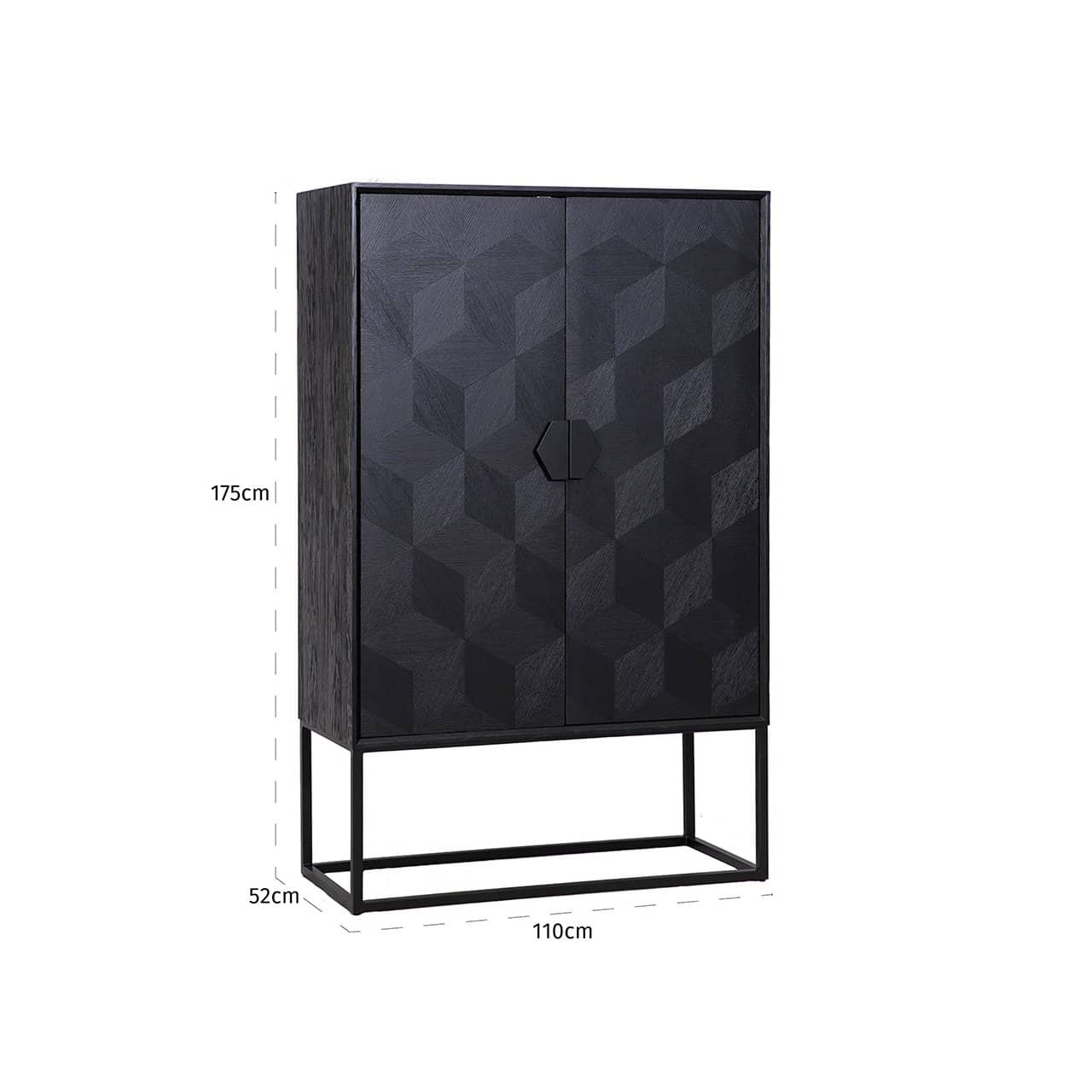 Cabinet Blax 2-doors (Black)