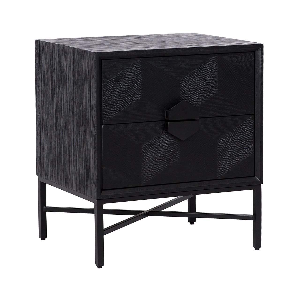 Chest of drawers Blax 2-drawers (Black)