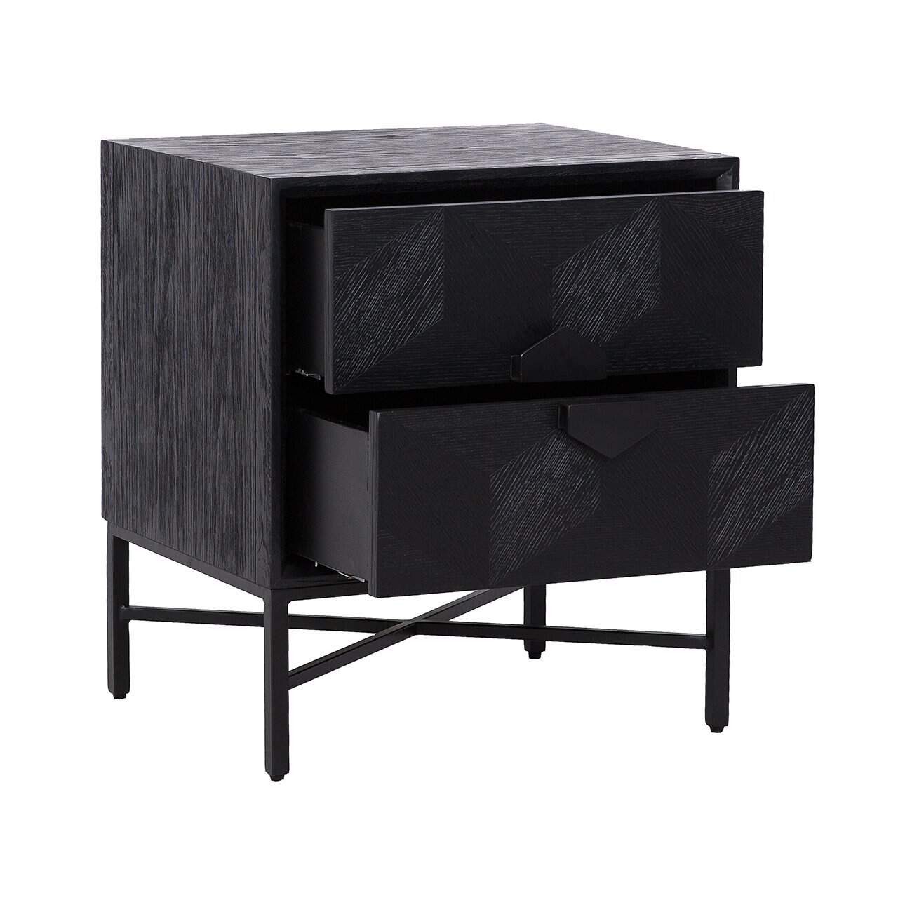 Chest of drawers Blax 2-drawers (Black)