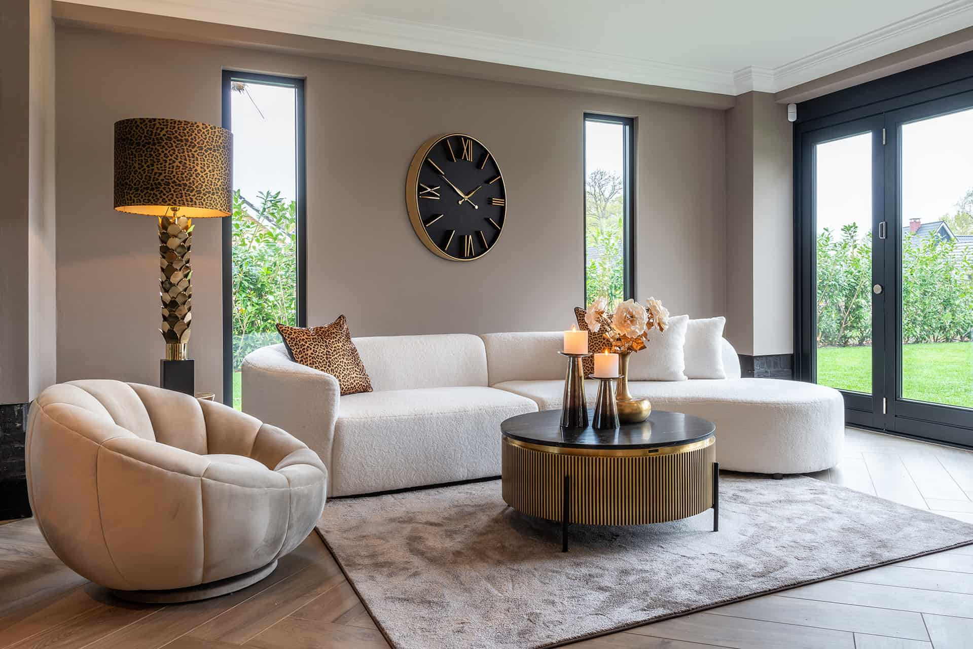 Coffee table Ironville 90Ø (Gold)