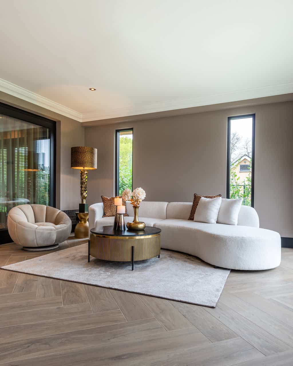 Coffee table Ironville 90Ø (Gold)