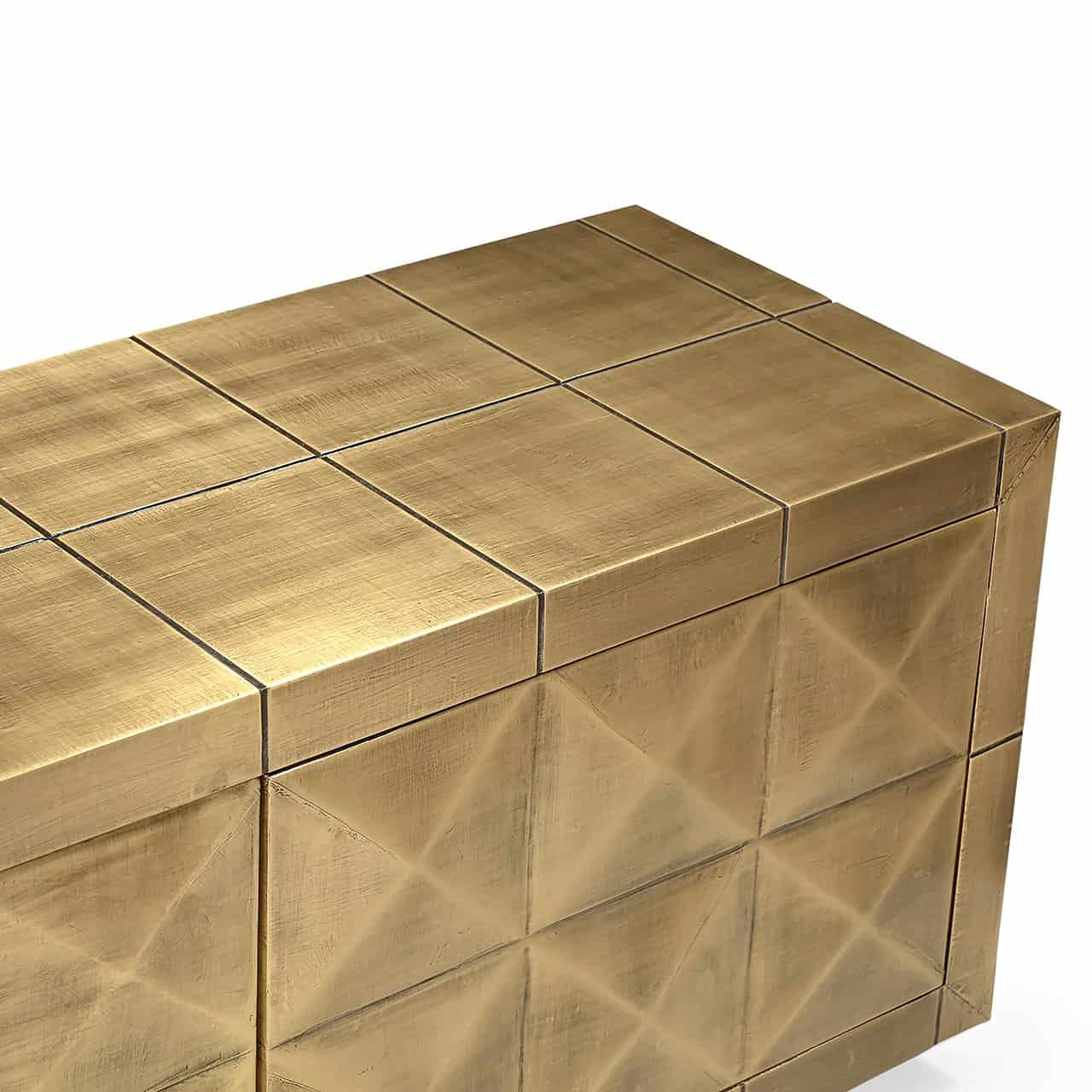 TV-unit Collada 4-doors (Brushed Gold)