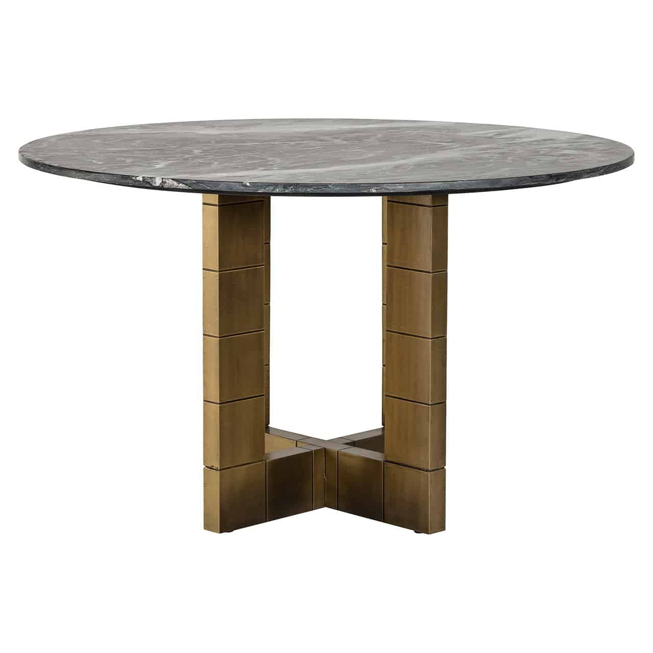 Dining table Collada 130Ø (Black/gold)