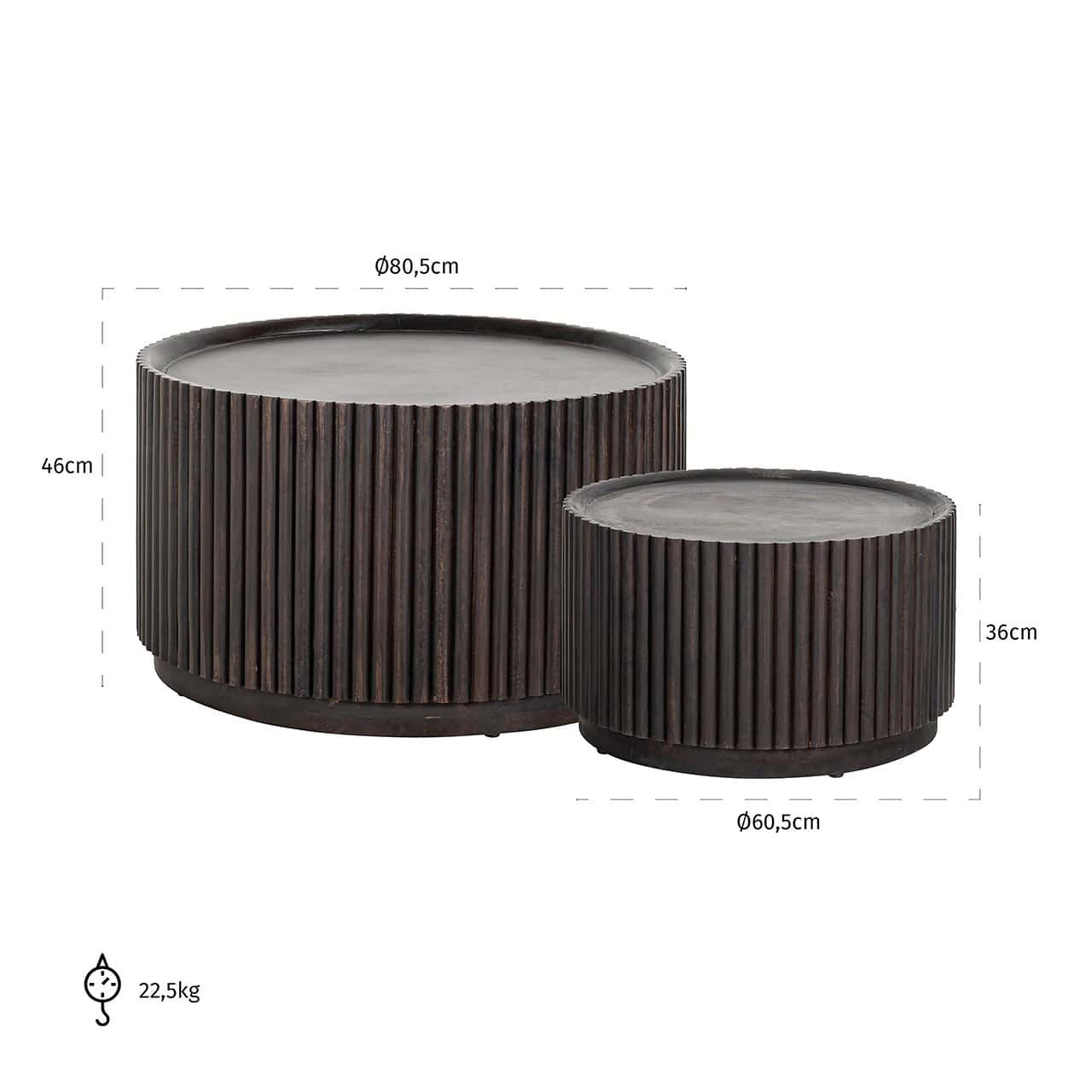 Coffee table set of 2 Vici