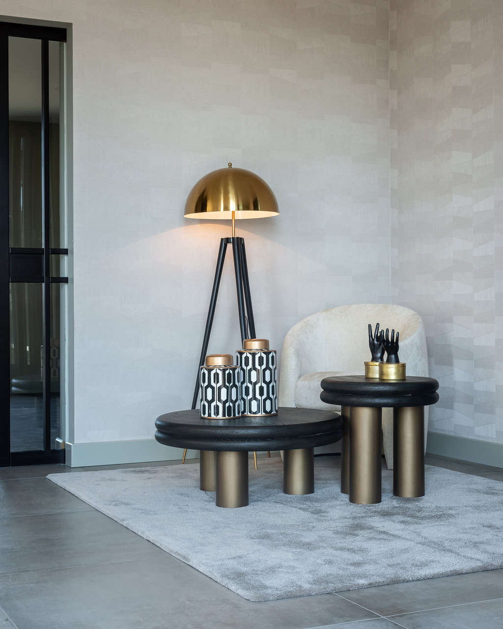 Side table Macaron (Black rustic)