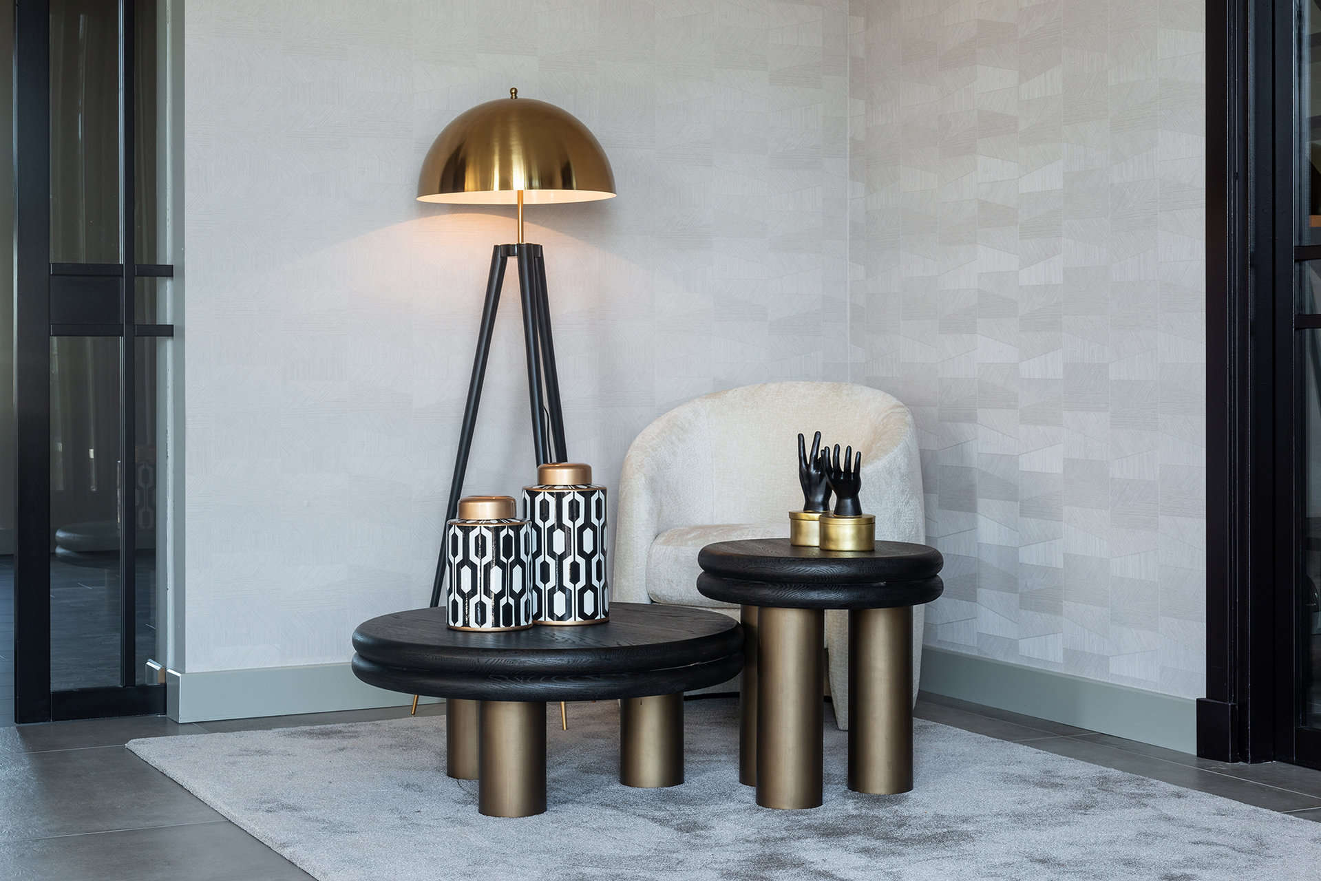 Side table Macaron (Black rustic)