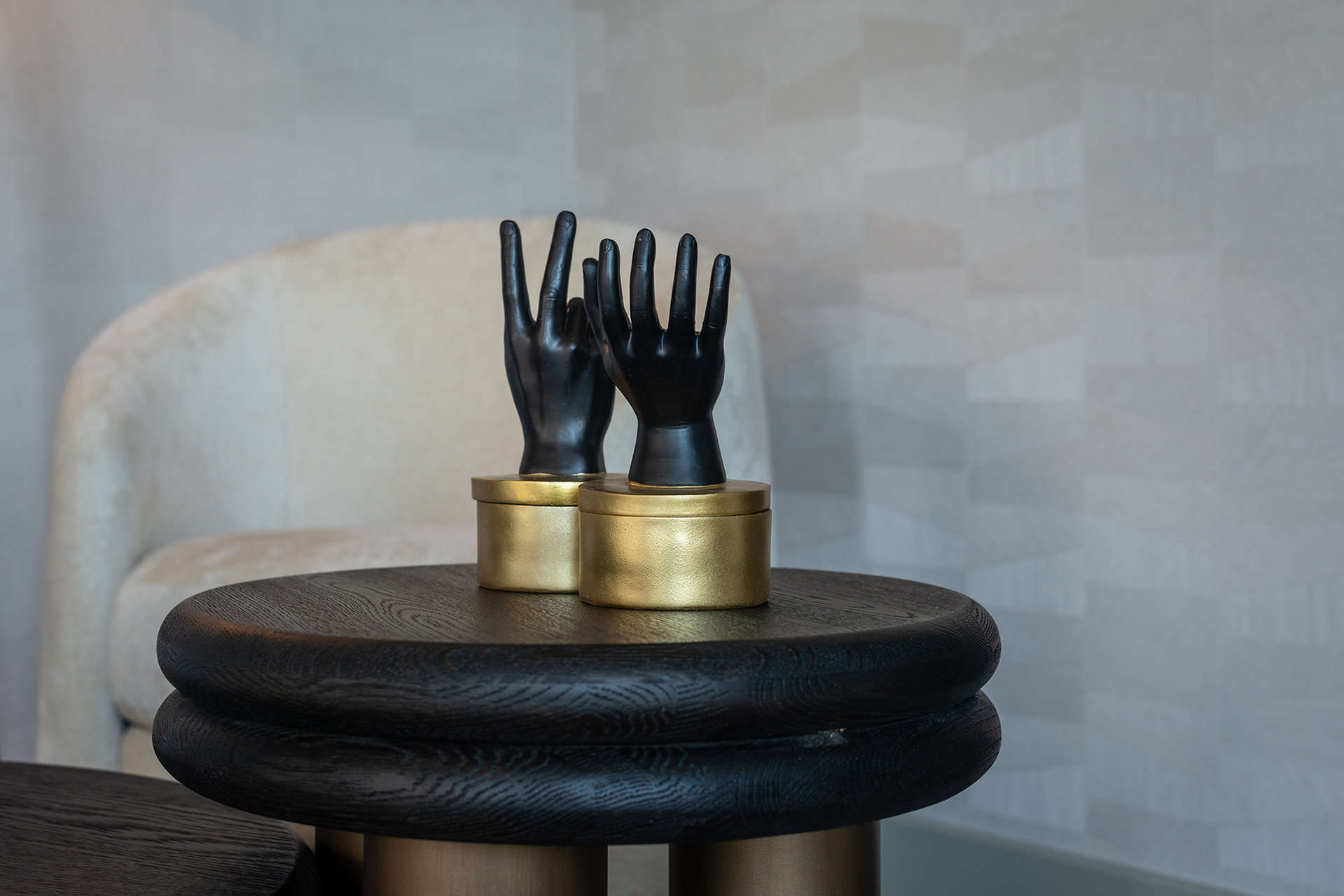 Side table Macaron (Black rustic)