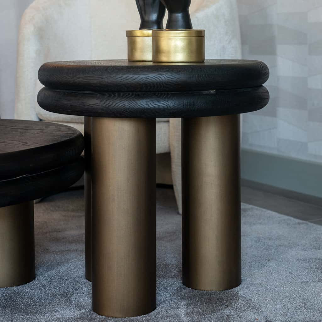 Side table Macaron (Black rustic)