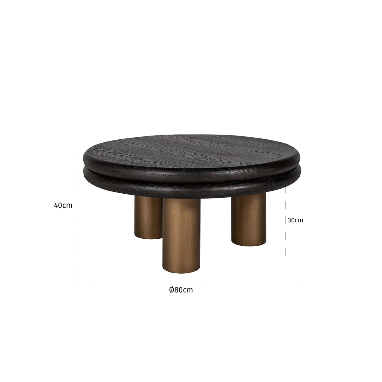 Coffee table Macaron (Black rustic)