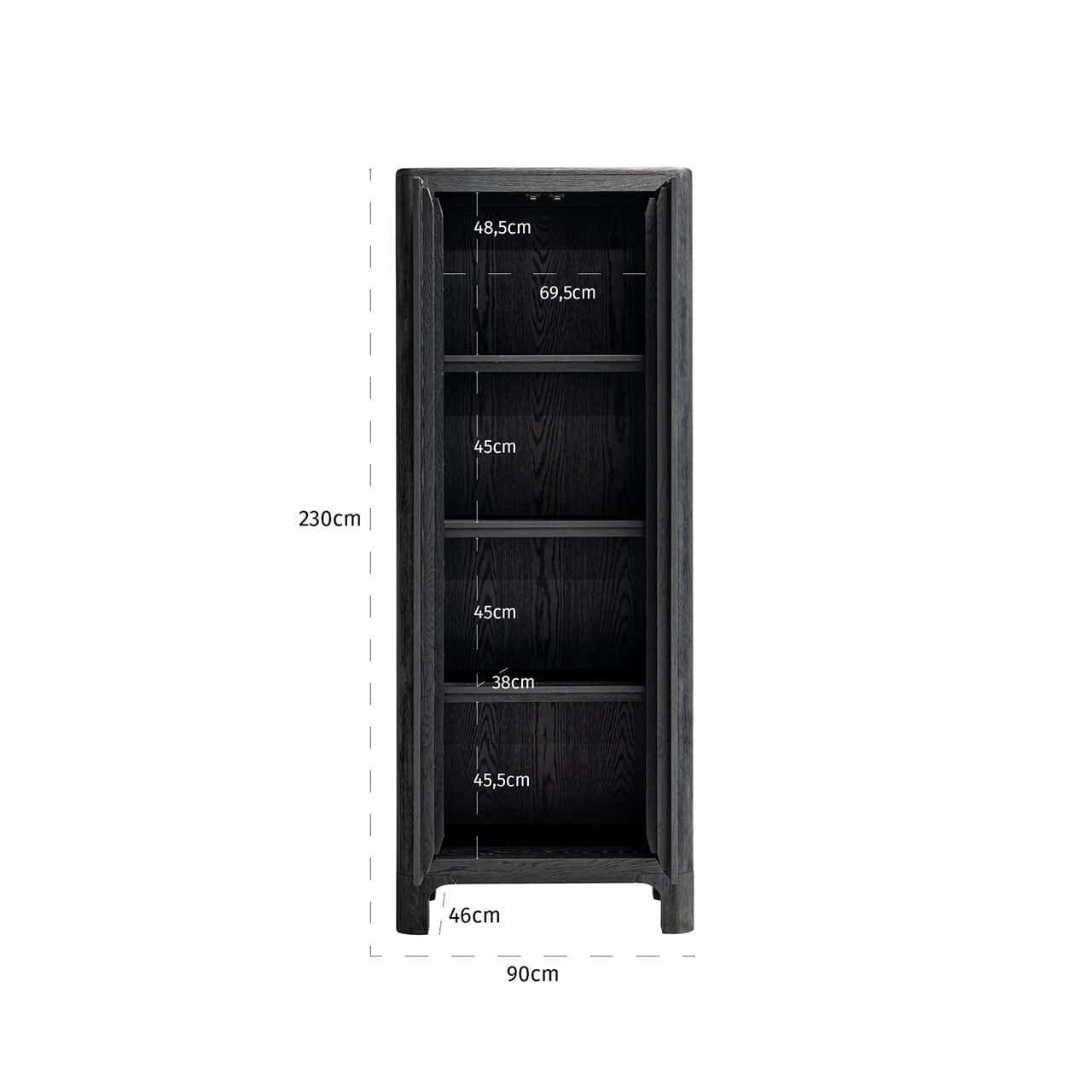 Cabinet Baccarat 2-doors (Dark coffee)