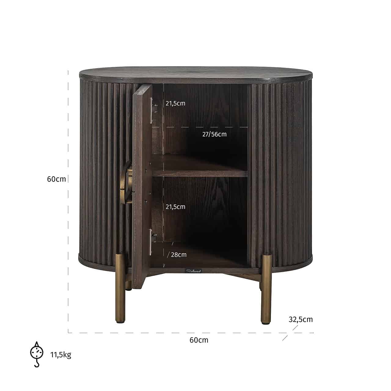 Cabinet Luxor 1-door (Brown)