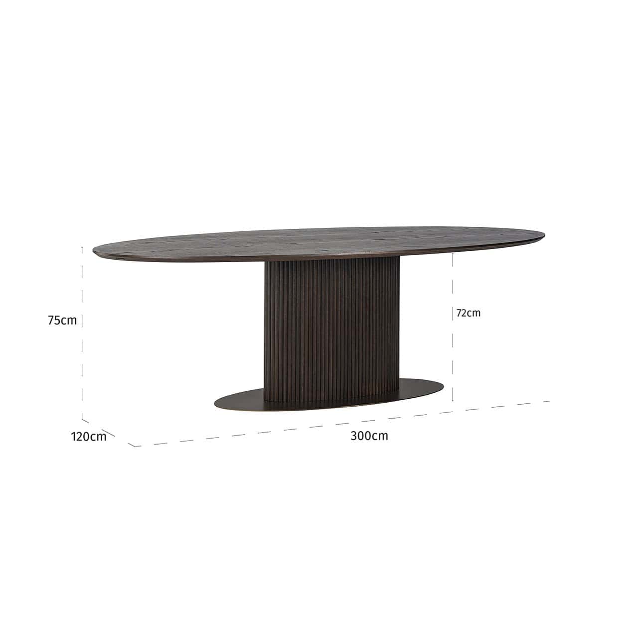 Dining table Luxor oval 300 (Brown)