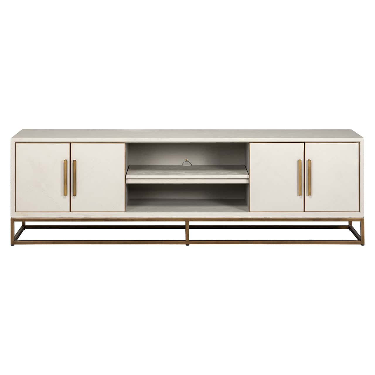 TV-Unit Whitebone brass 4-doors 200 (Verona Grey)