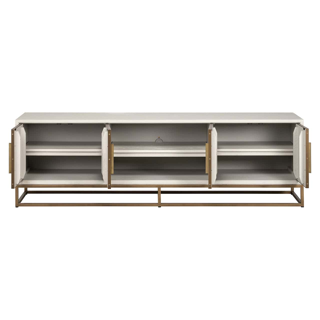 TV-Unit Whitebone brass 4-doors 200 (Verona Grey)