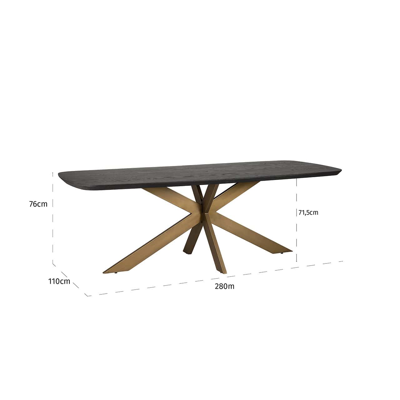Dining table Cambon 280 danish oval (Dark coffee)