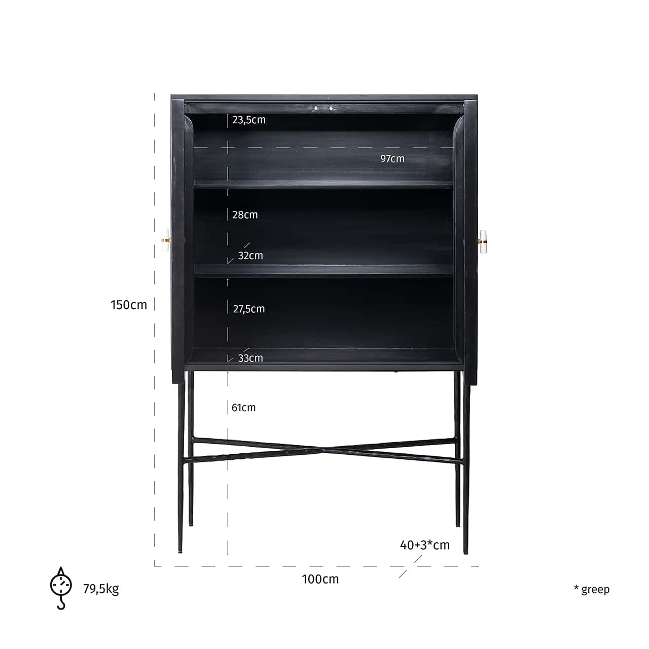 Cabinet Rostelli 2-doors