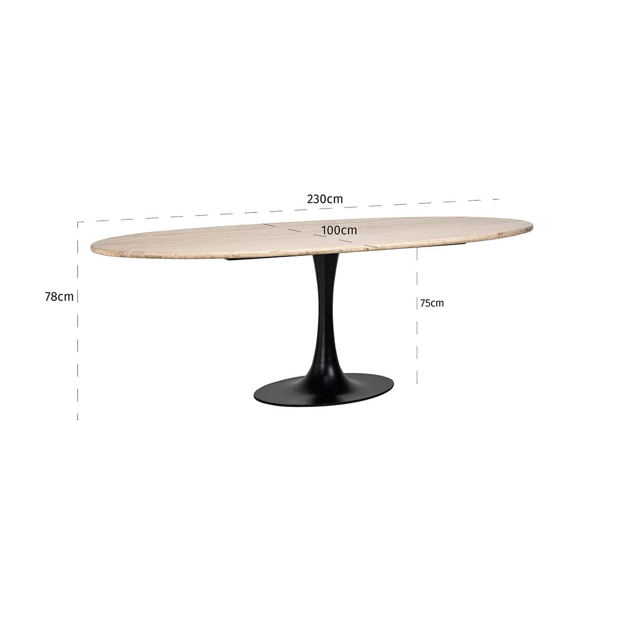 Dining table Hampton oval 230