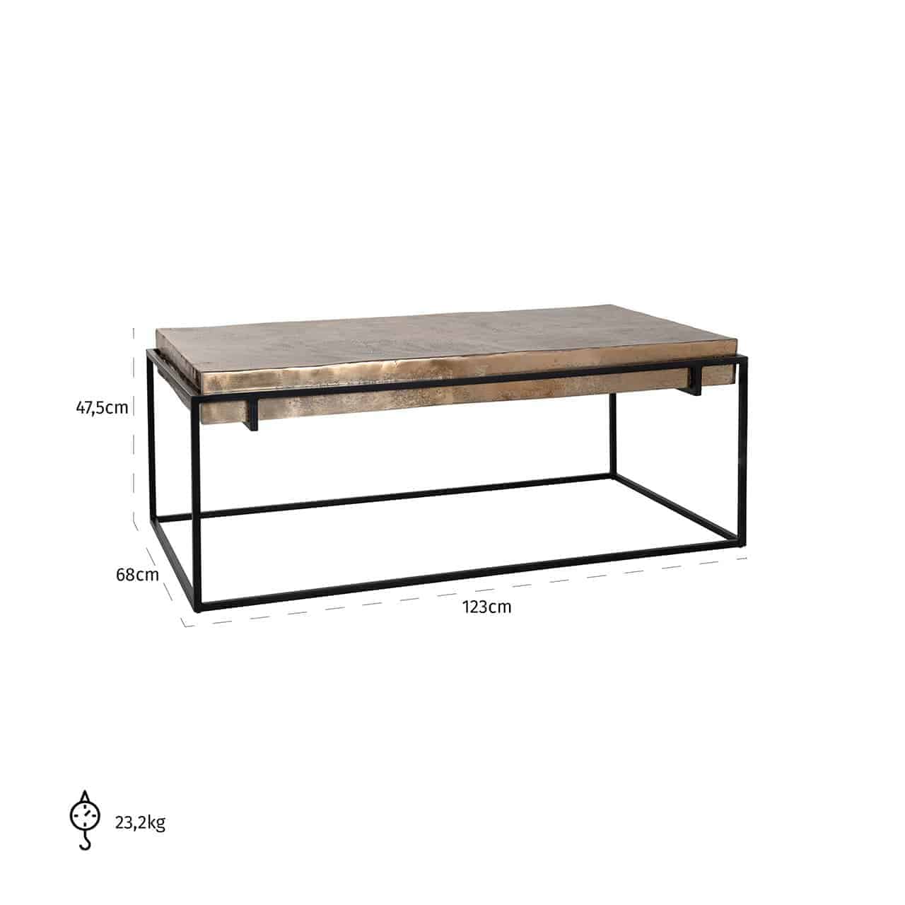 Coffee table Calloway  (Champagne gold)