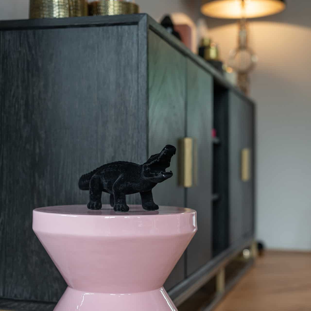 Sideboard Blackbone brass 4-doors  (Black rustic)