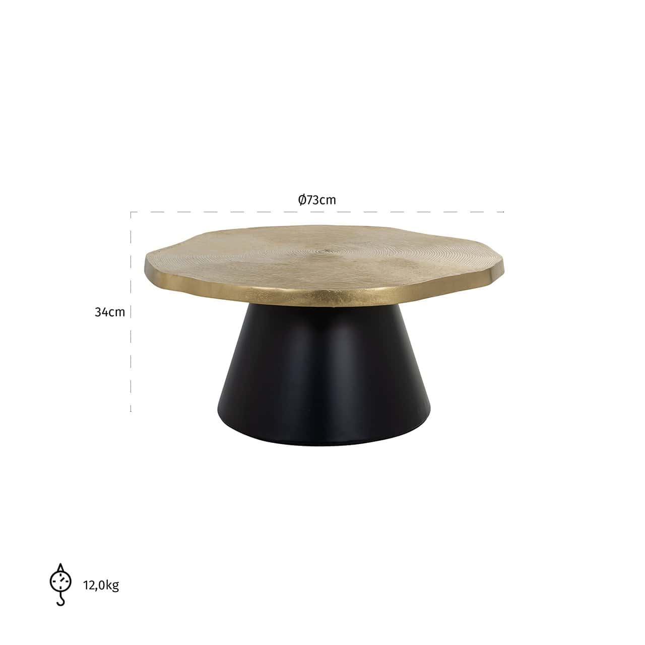 Coffee table Sassy (Brushed Gold)