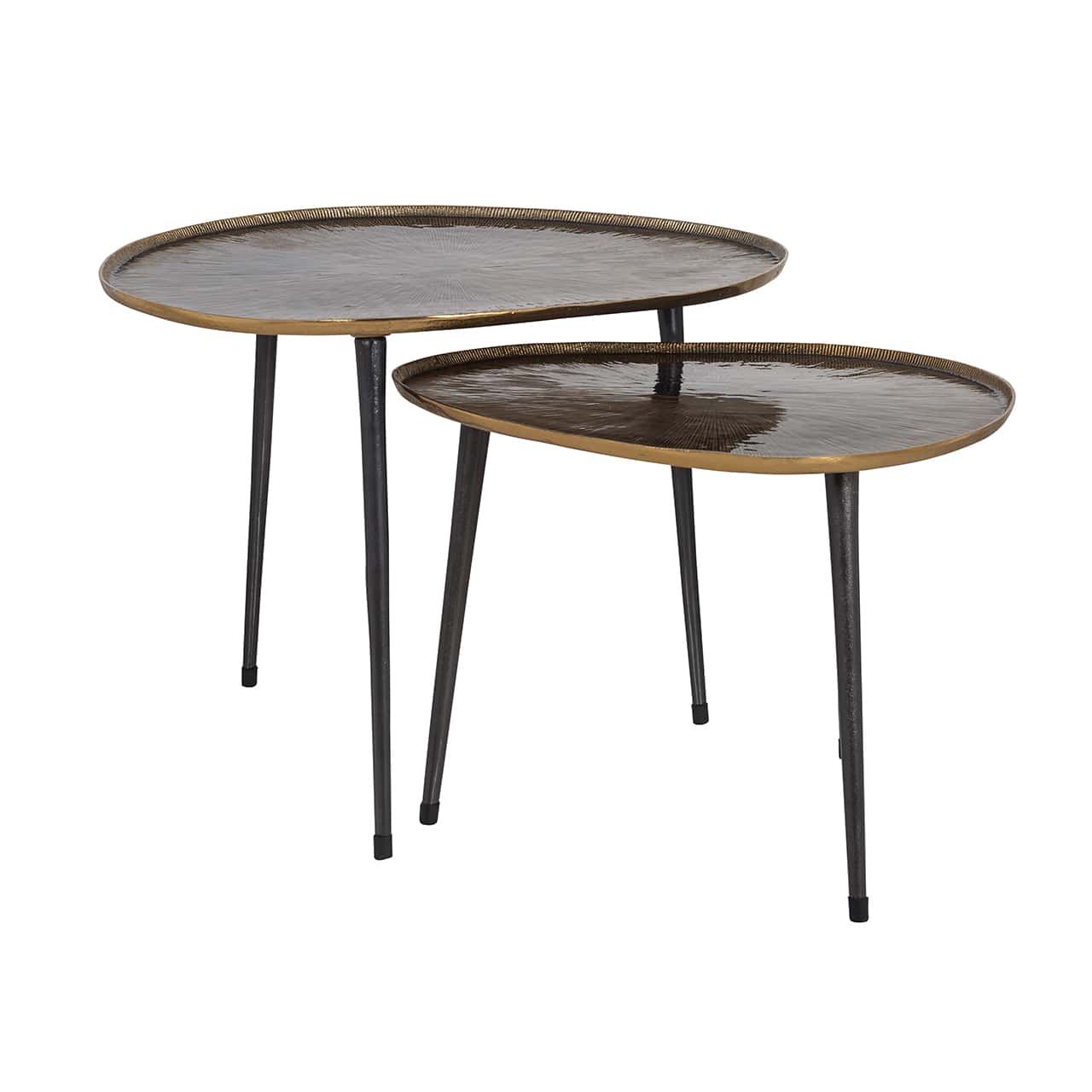 Coffee table Louve set of 2 (Brushed Gold)