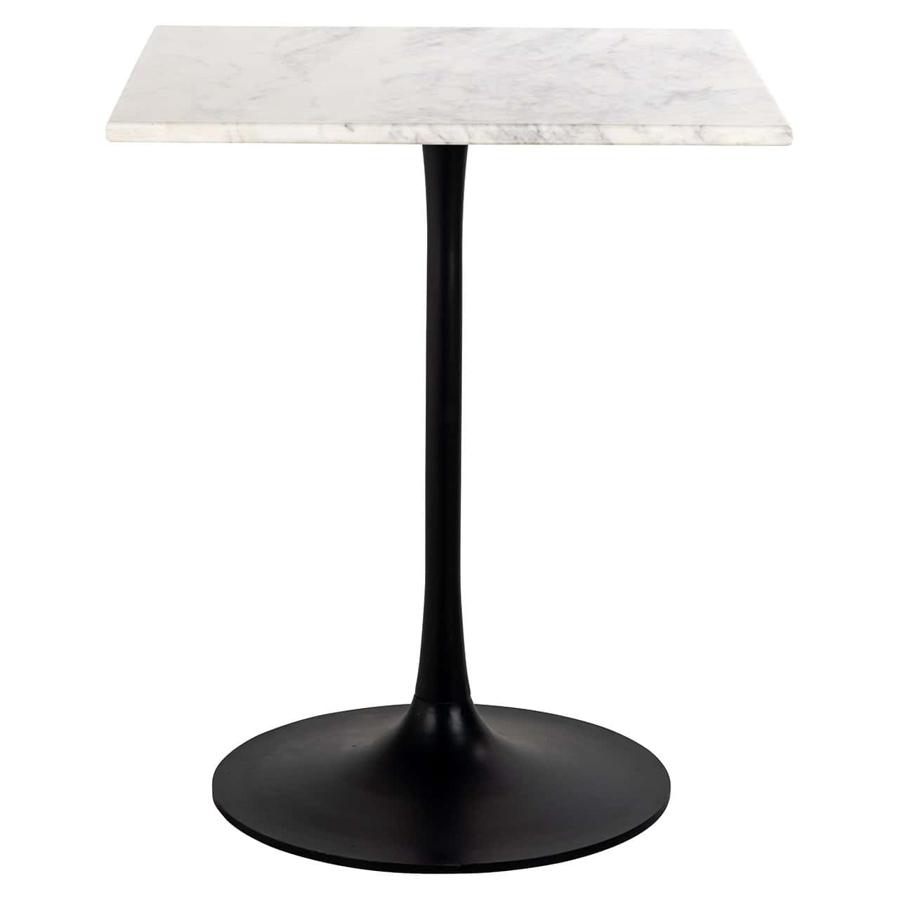 Bistro table Carlten white square (Black/white)