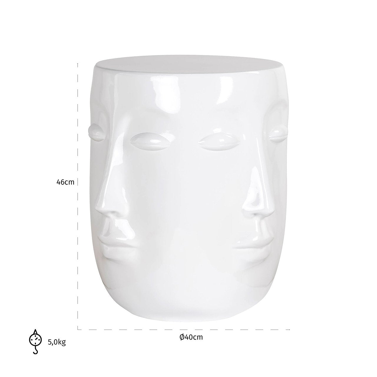 Side table Christy white