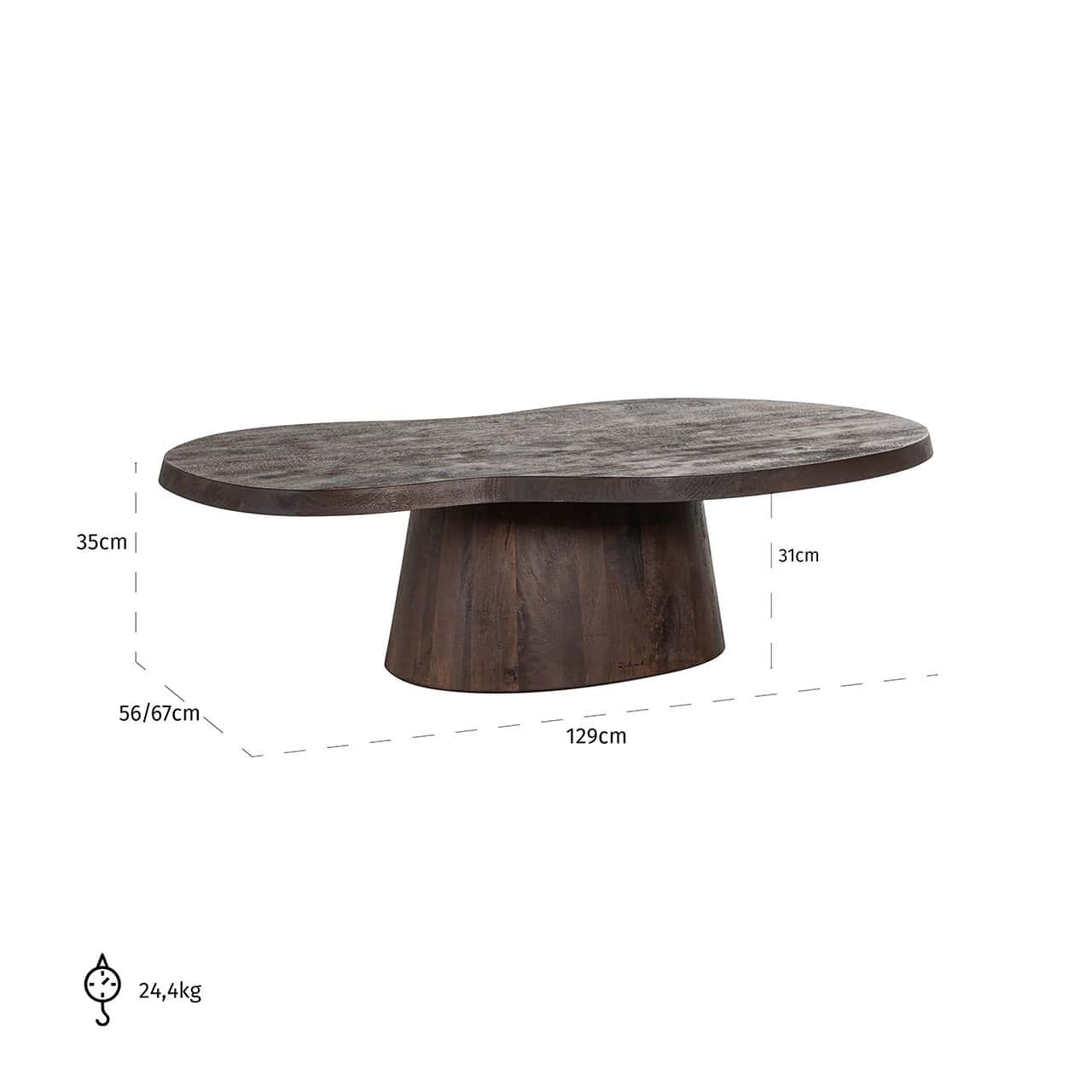 Coffee table Odile (Dark brown)