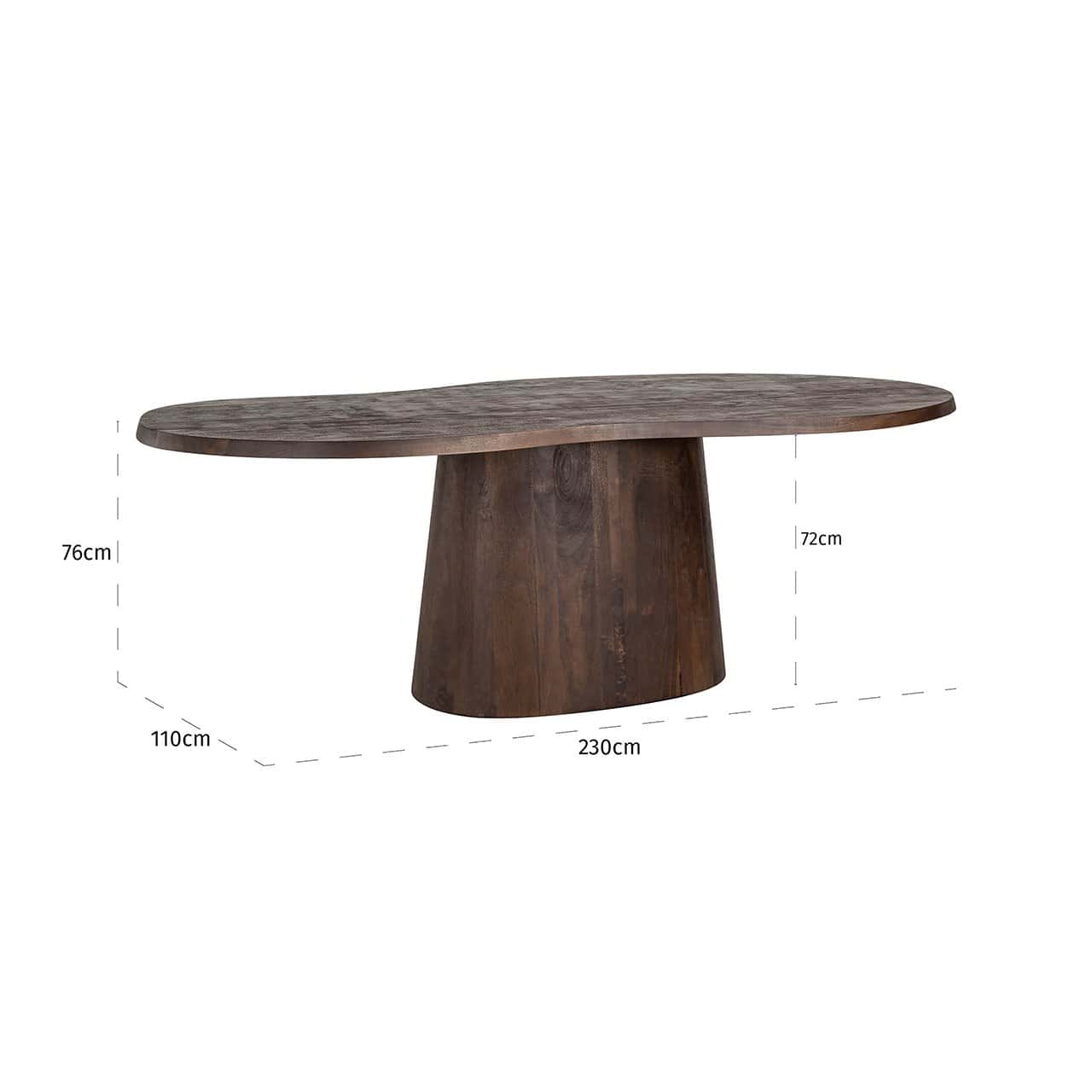 Dining table Odile 230 (Dark brown)