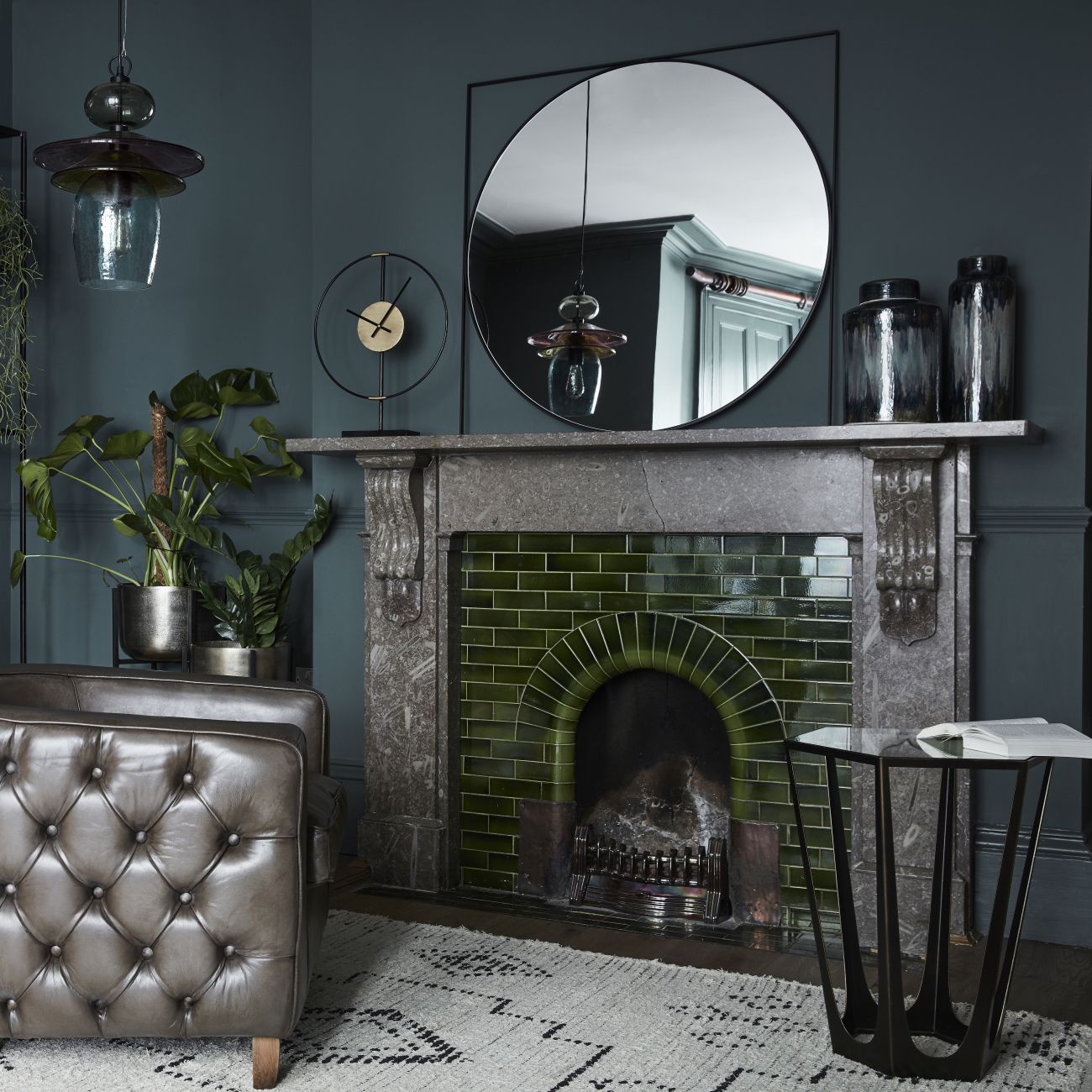 Isaac Black Square Mirror Large