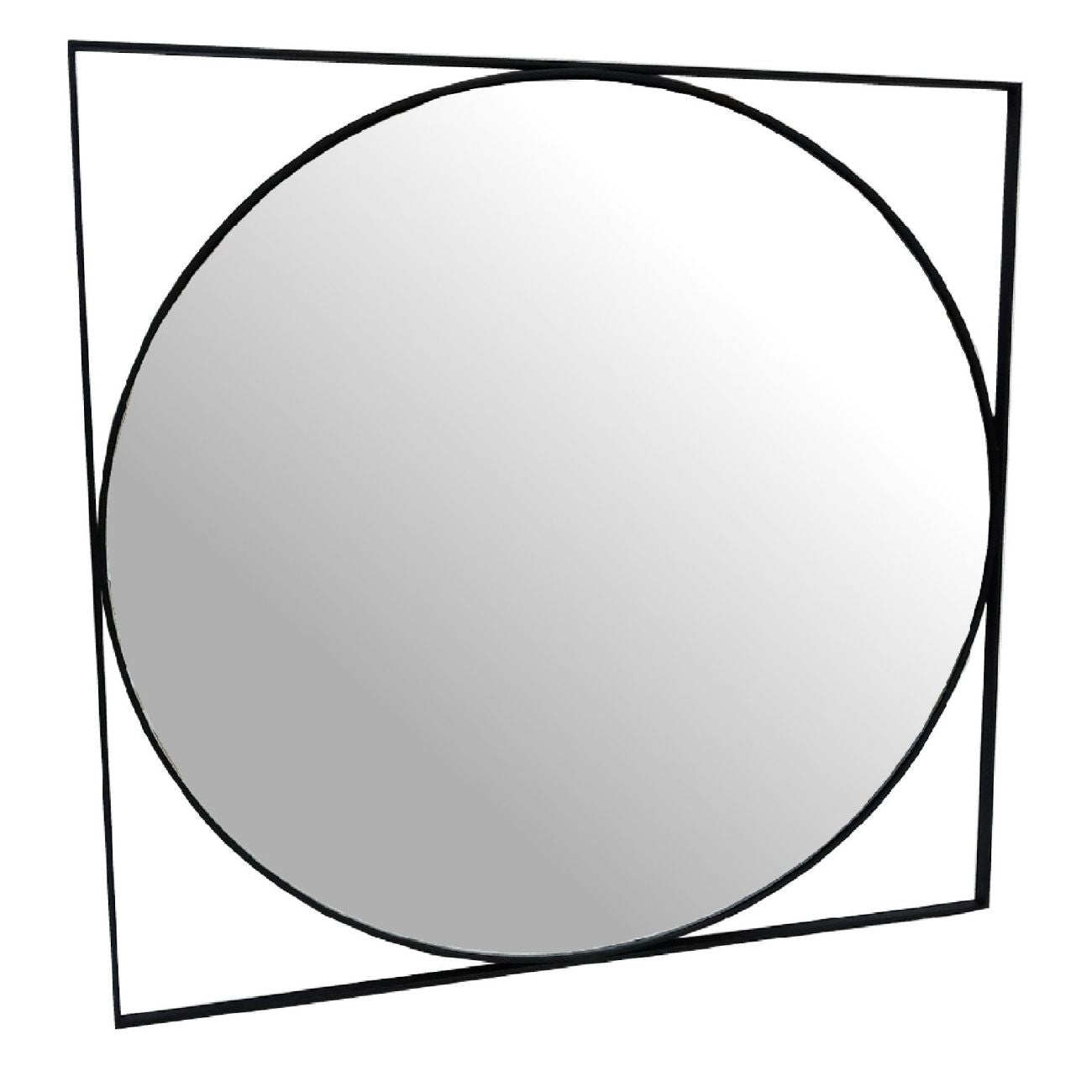 Isaac Black Square Mirror Large
