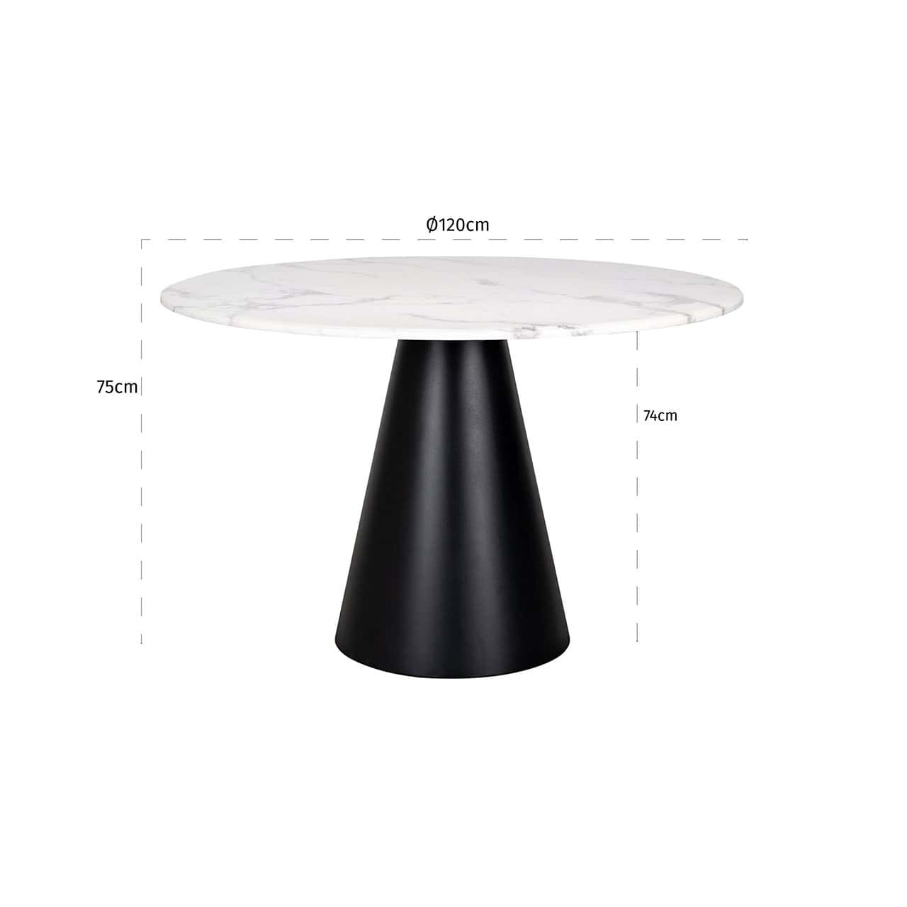 Dining table Degas 120Ø  (White)