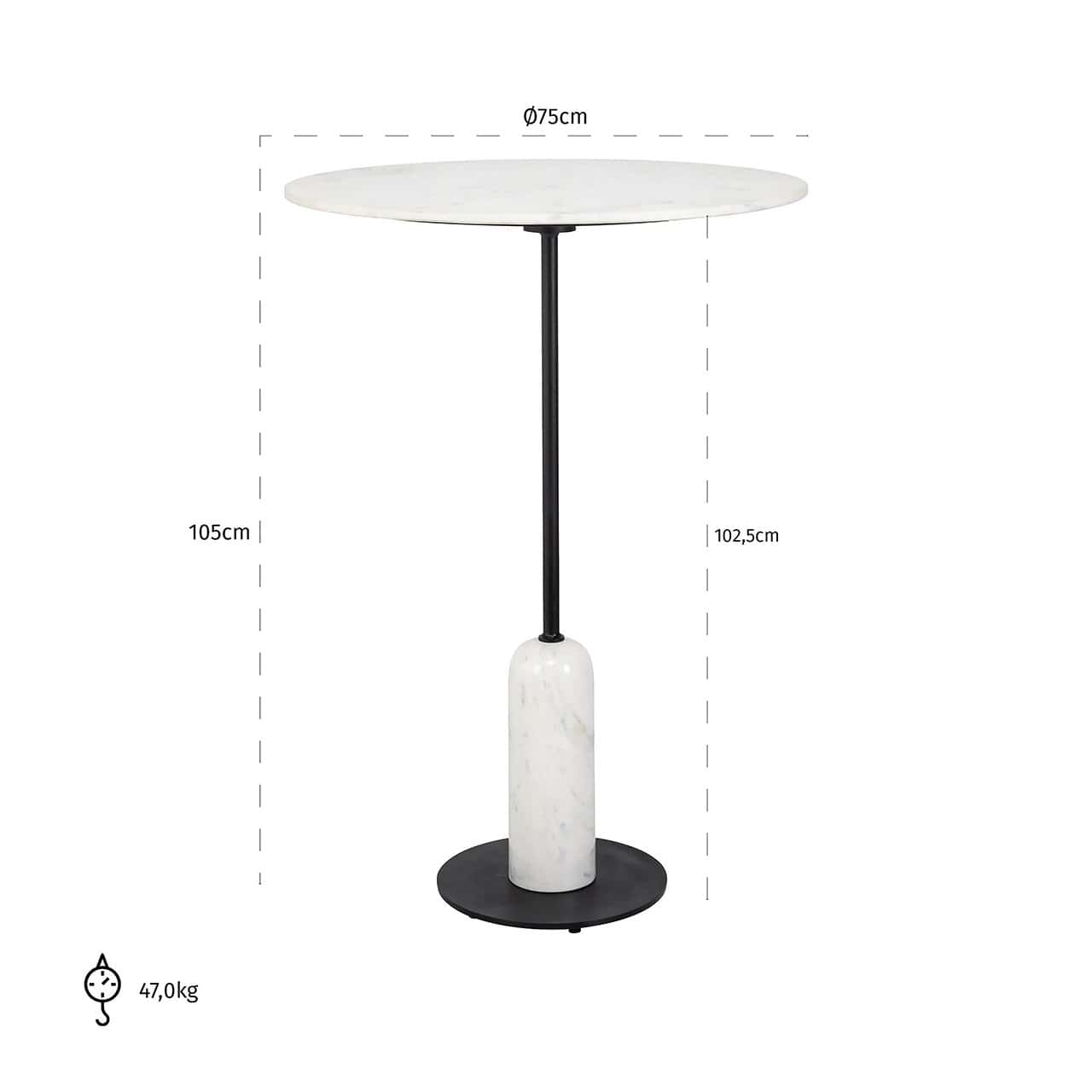 Bar table Jagger 75Ø