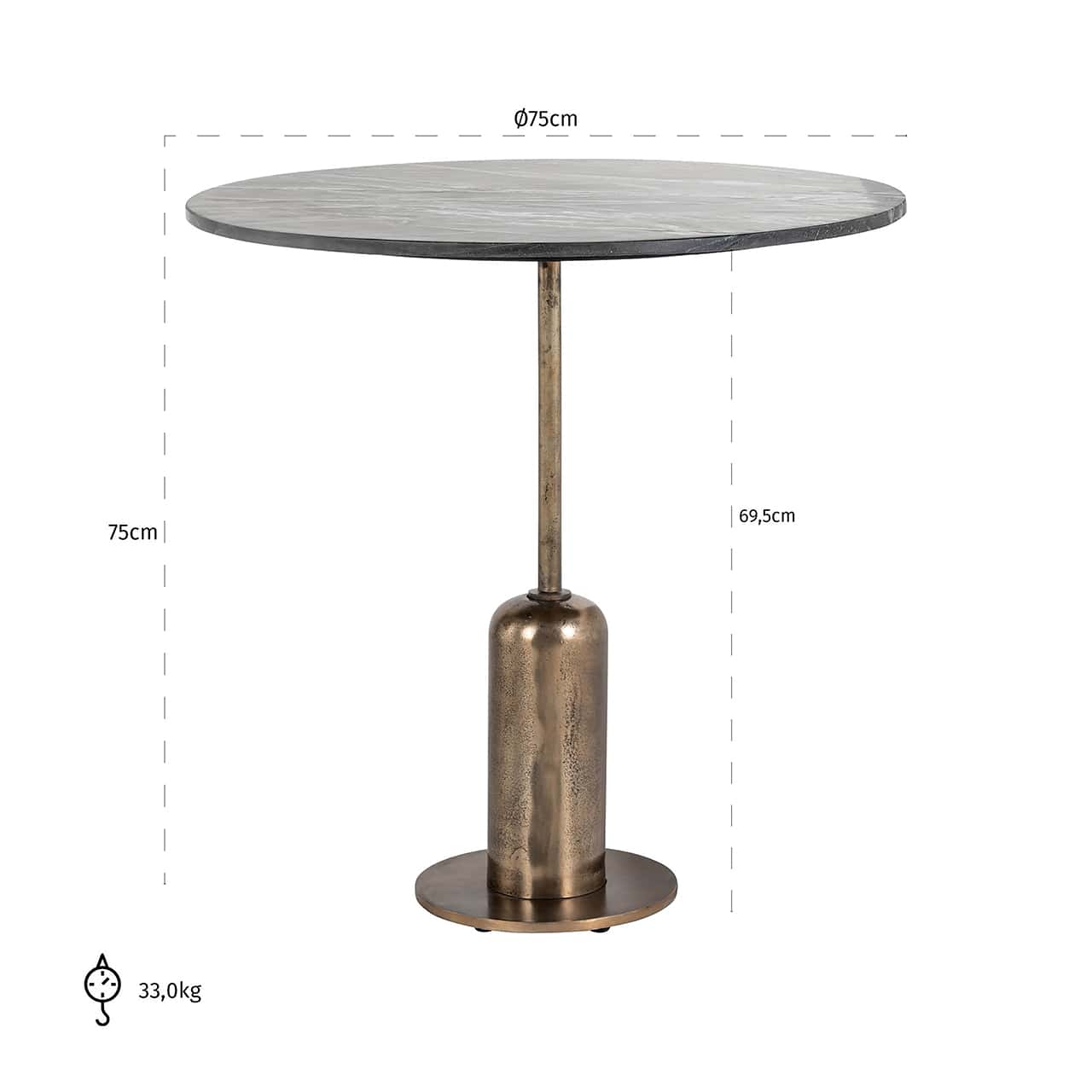 Dining table Logan 75Ø