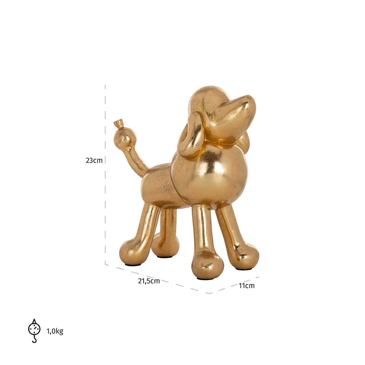 Art decoration Dog Miro (Gold)