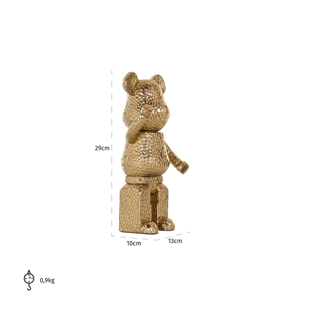 Deco object Bear gold (Gold)