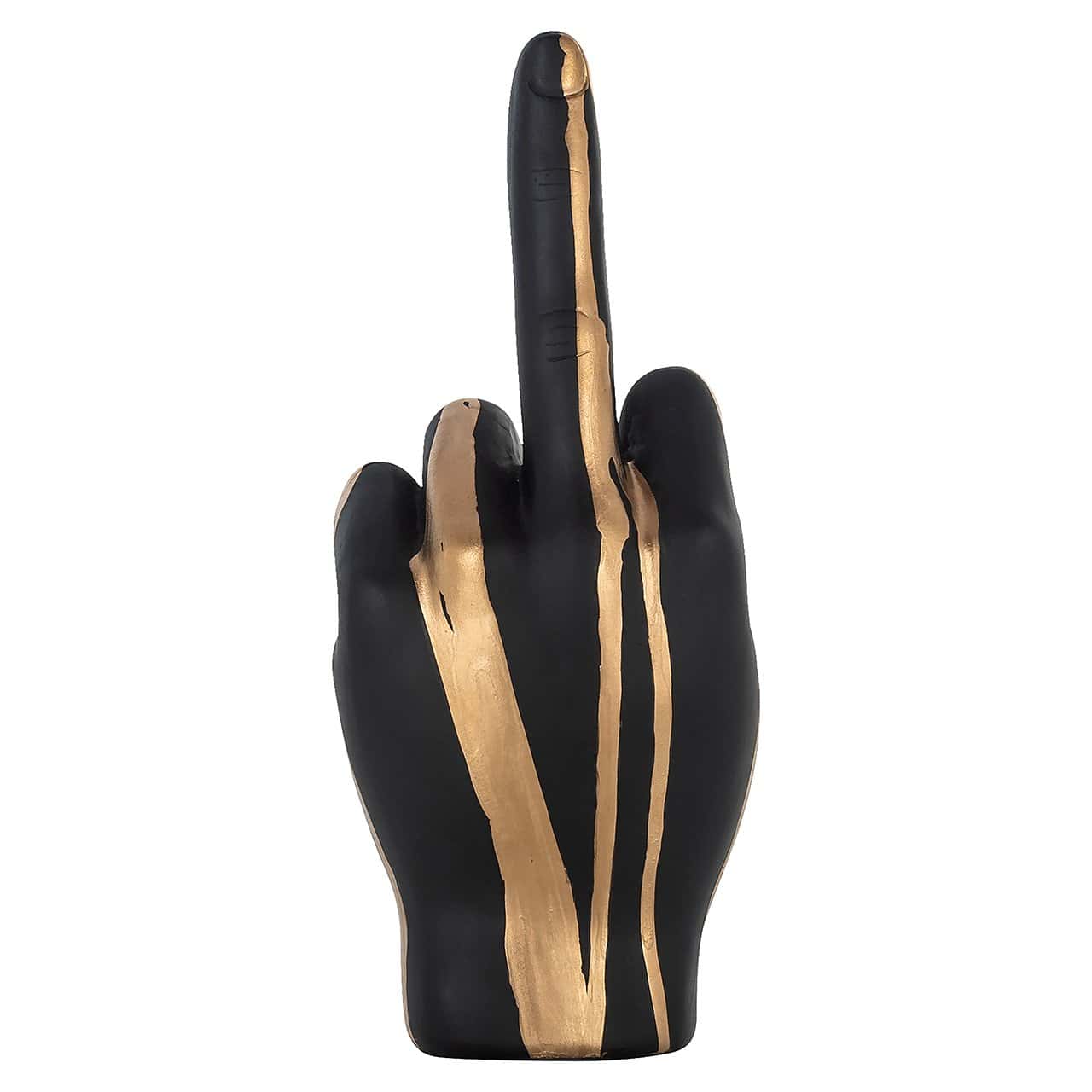 Deco object hand digitus (Black/gold)