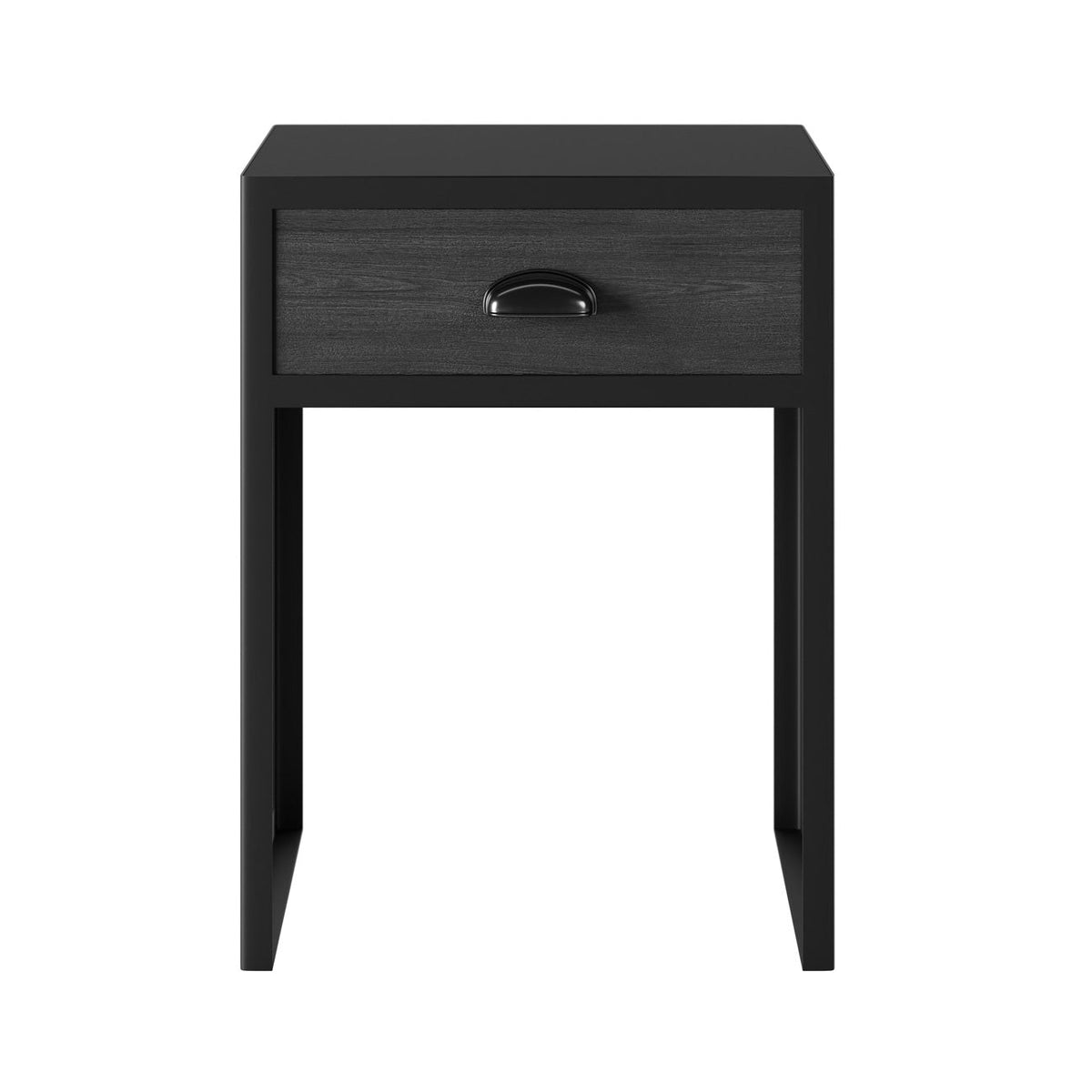 DI Designs Grafton Black Oak Wood Bedside Table