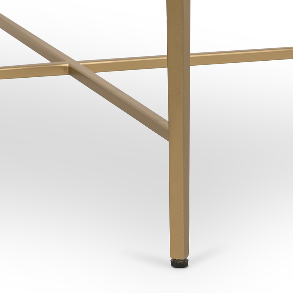 DI Designs Berkeley White & Gold Side Table
