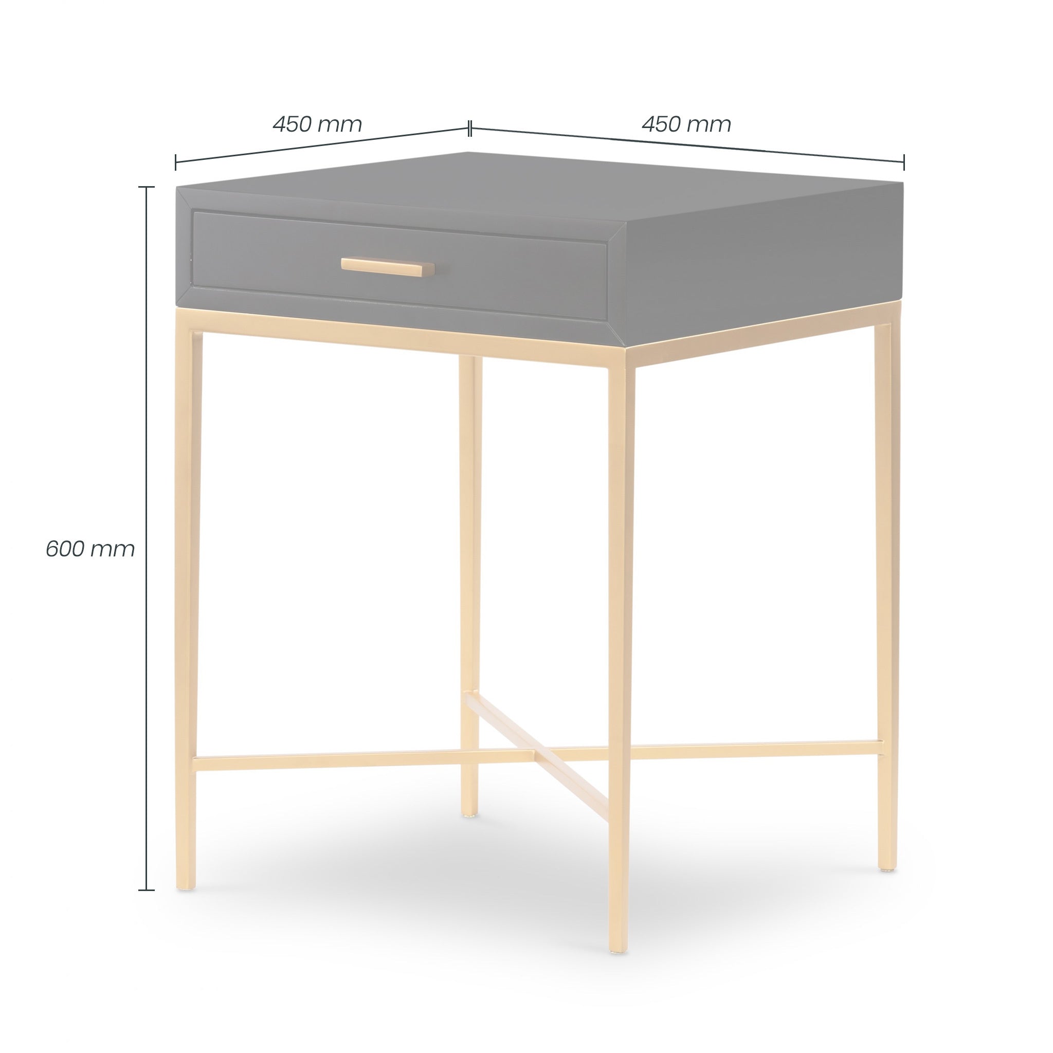 DI Designs Ashridge Black & Gold Side Table