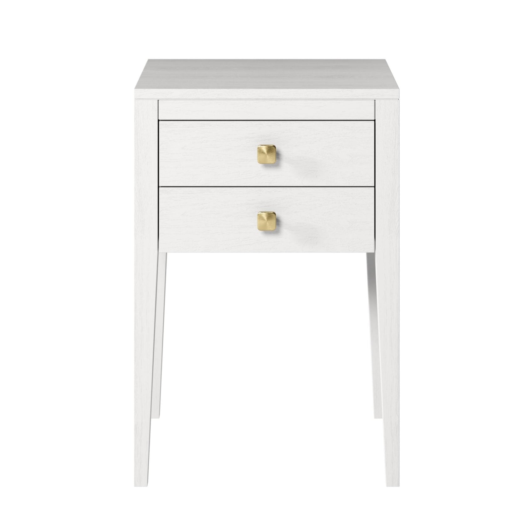 DI Designs Radford White Oak Wood Bedside Table