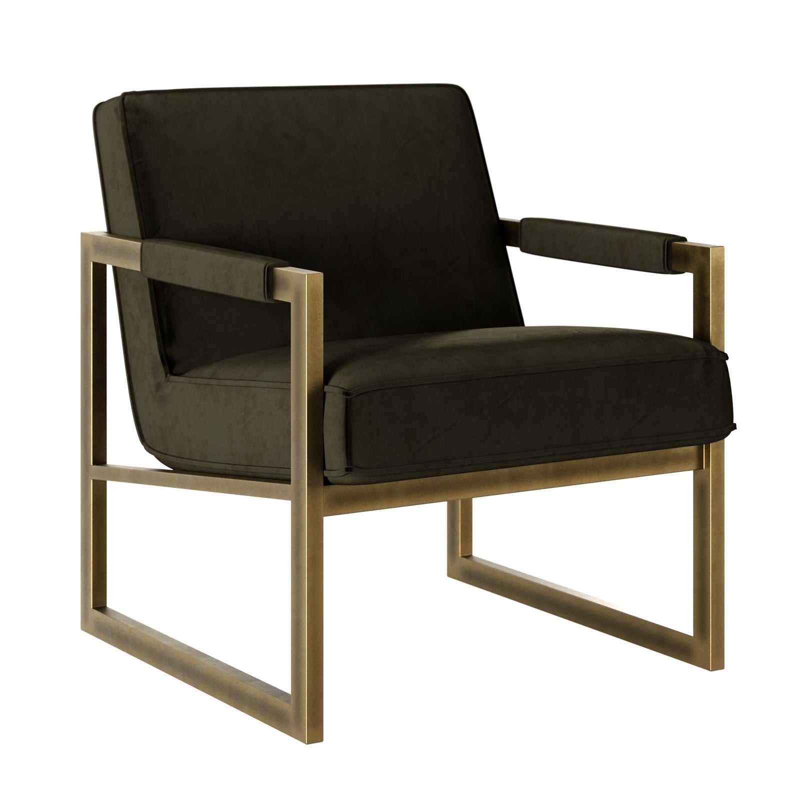 DI Designs Mickleton Olive Green & Gold Club Armchair