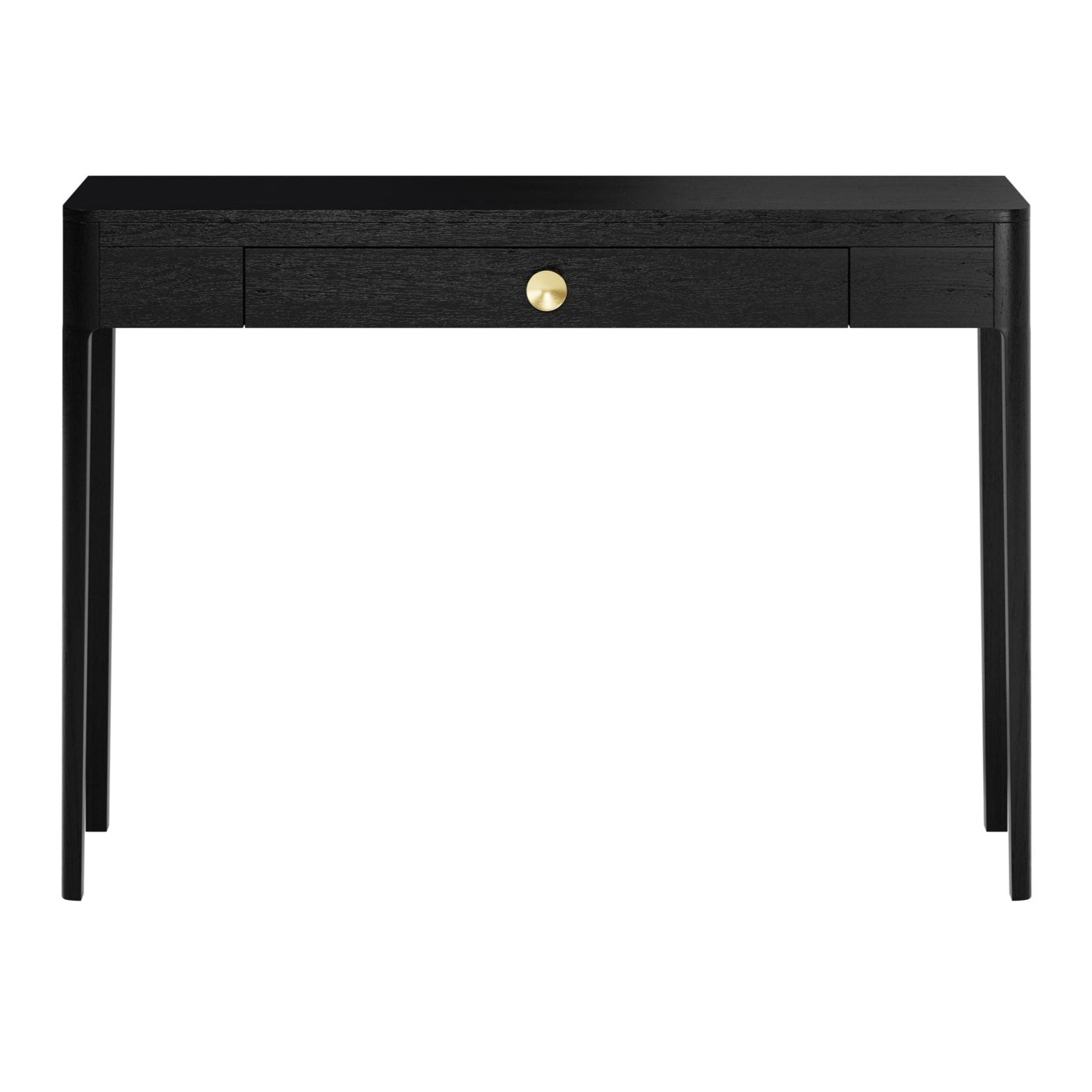 DI Designs Abberley Black Oak Wood & Gold Console Table