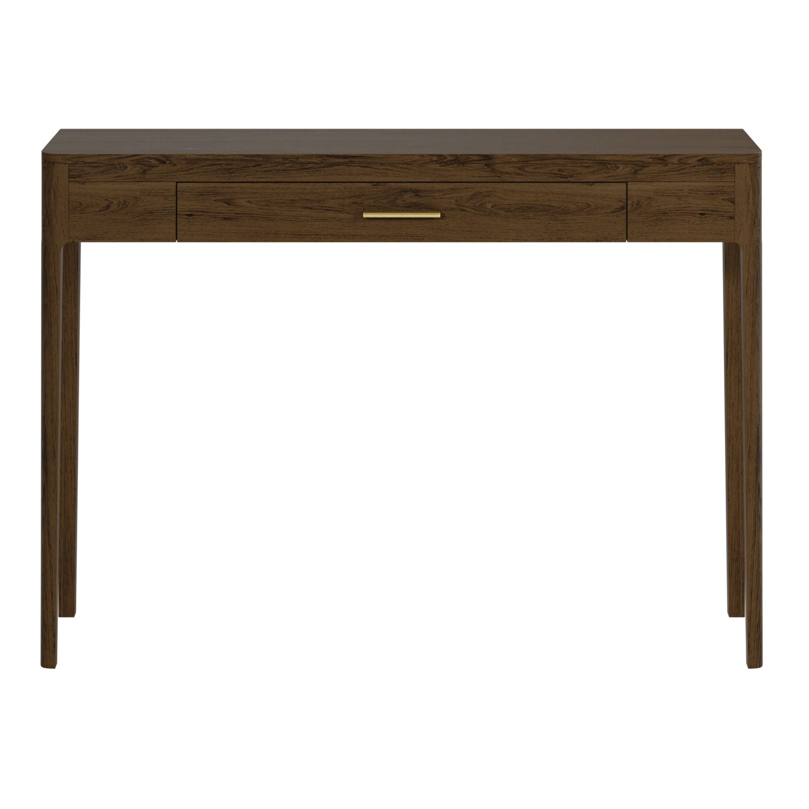 DI Designs Abberley Brown Oak Wood & Gold Console Table