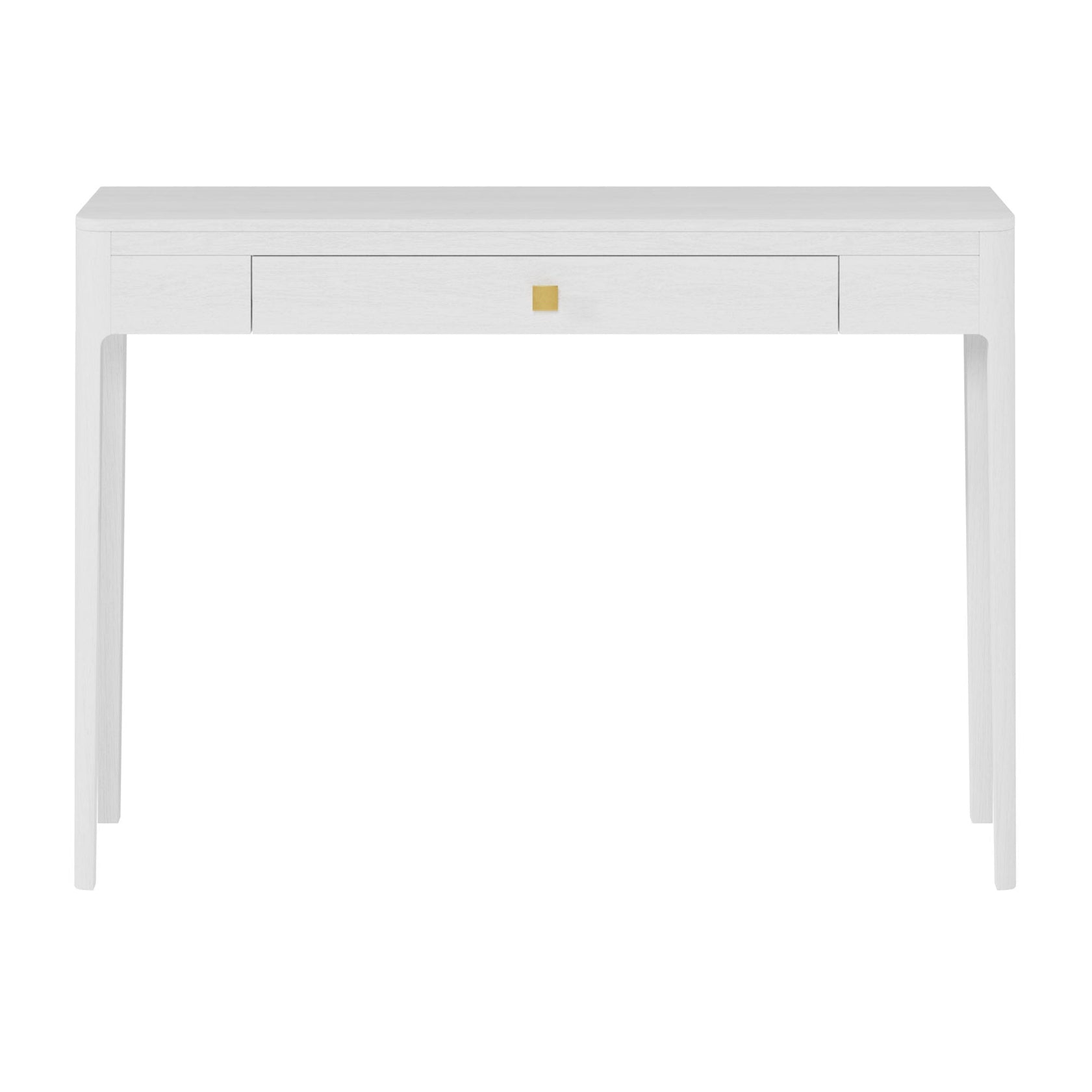 DI Designs Abberley White Oak Wood & Gold Console Table