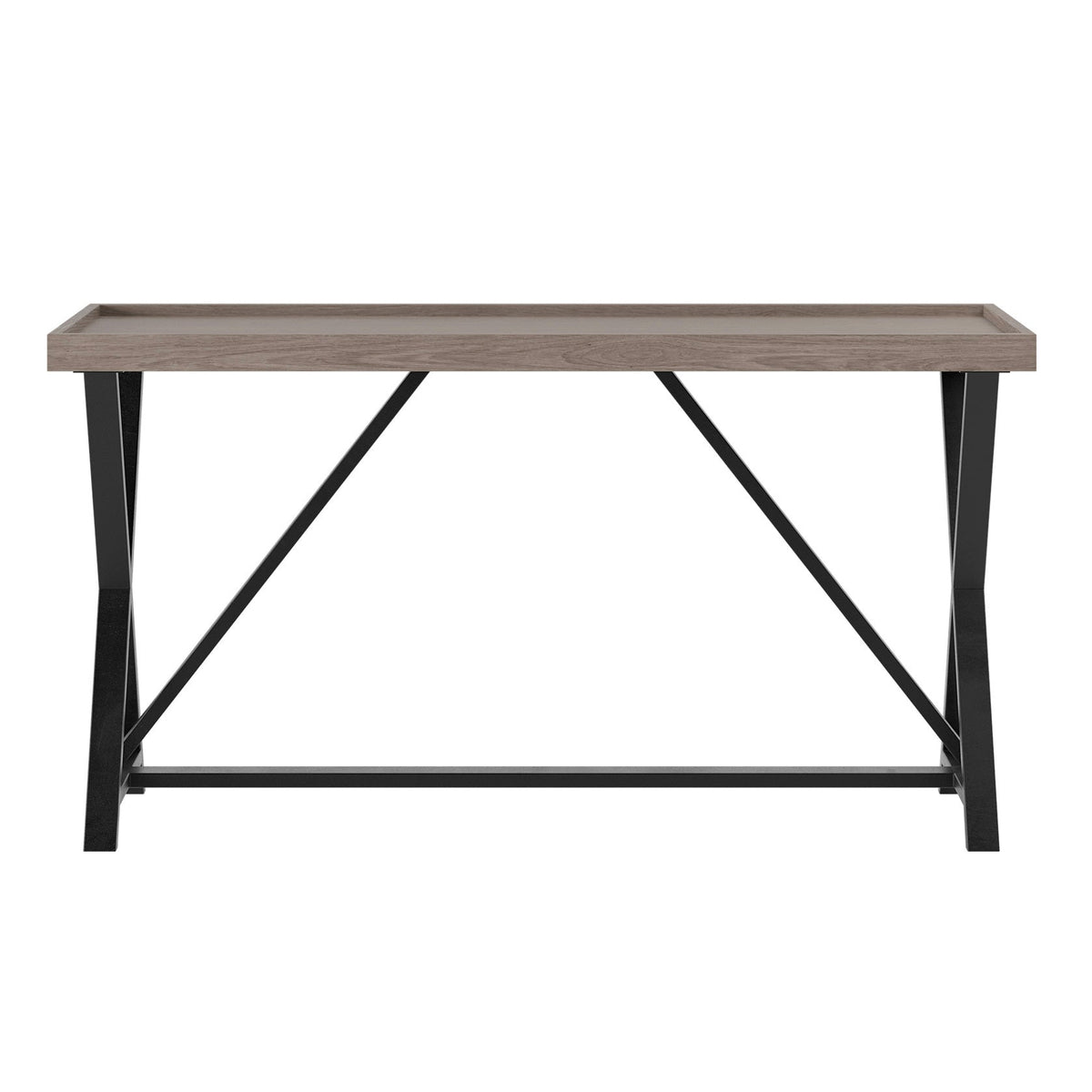 DI Designs Pershore Aged Oak Wood Crossed Leg Console Table