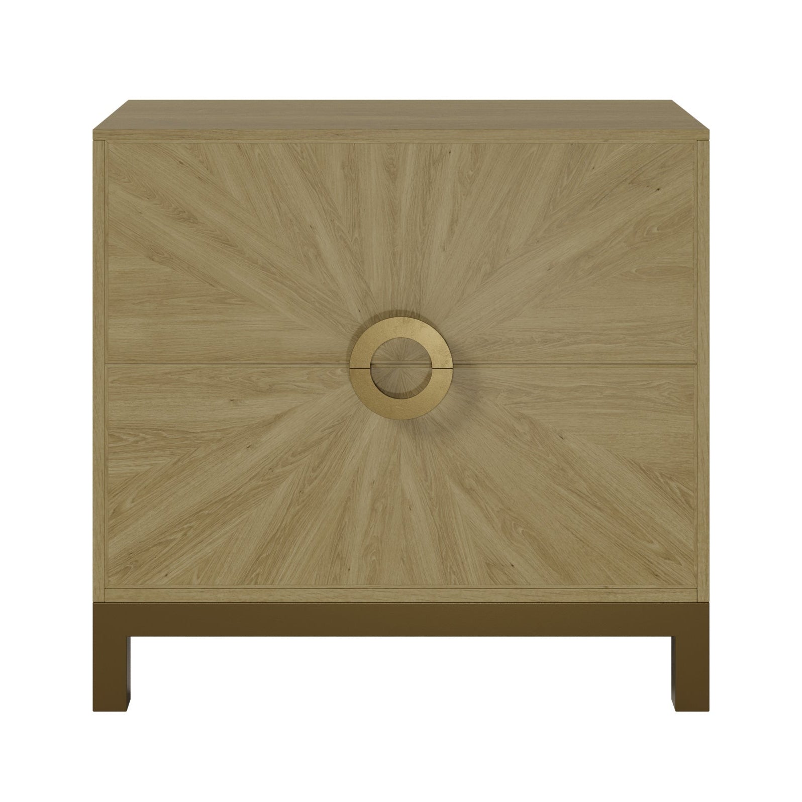 DI Designs Easton Solid Oak Wood Sunburst Chest Of Drawers