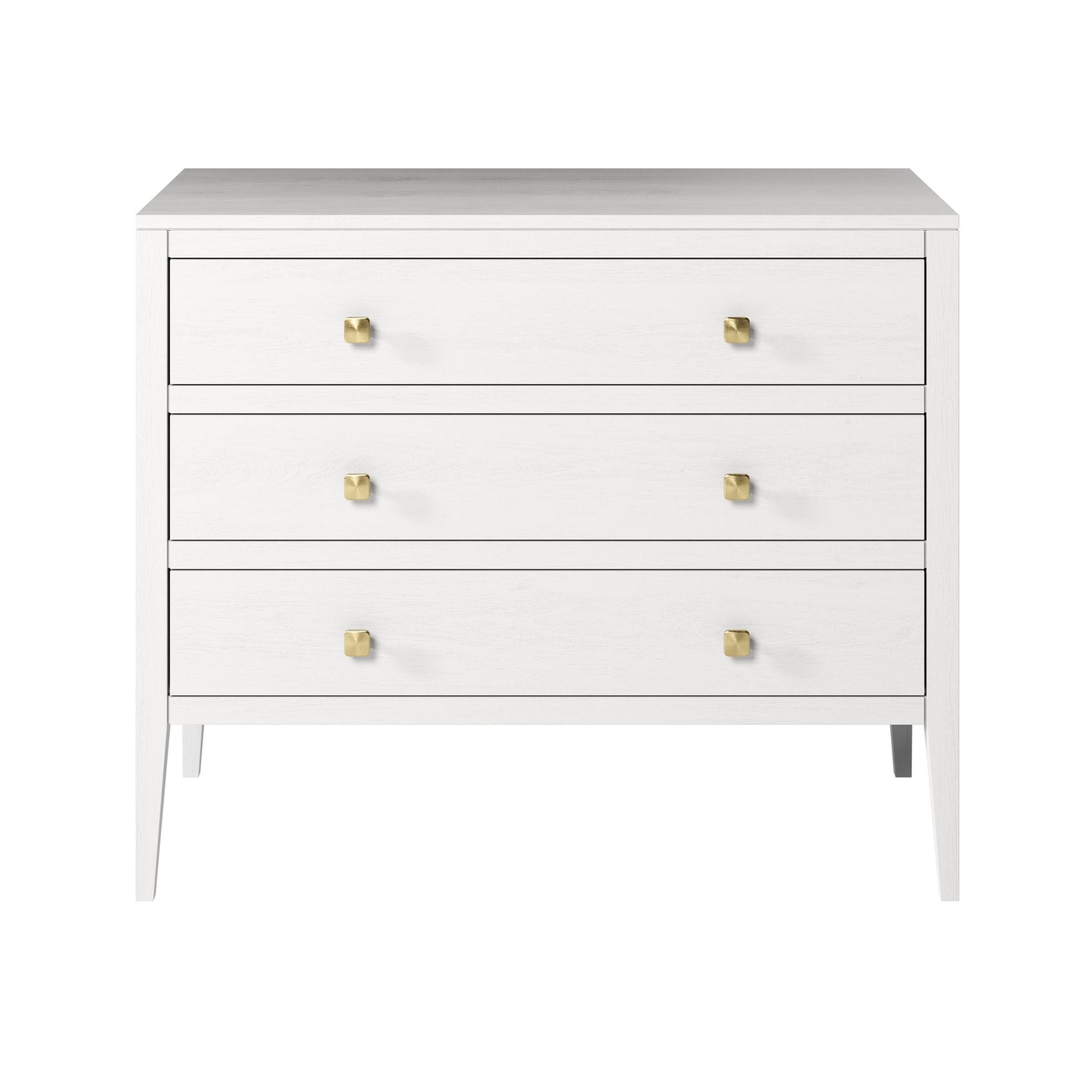 DI Designs Radford White Oak Wood Chest of Drawers | 3 Drawers