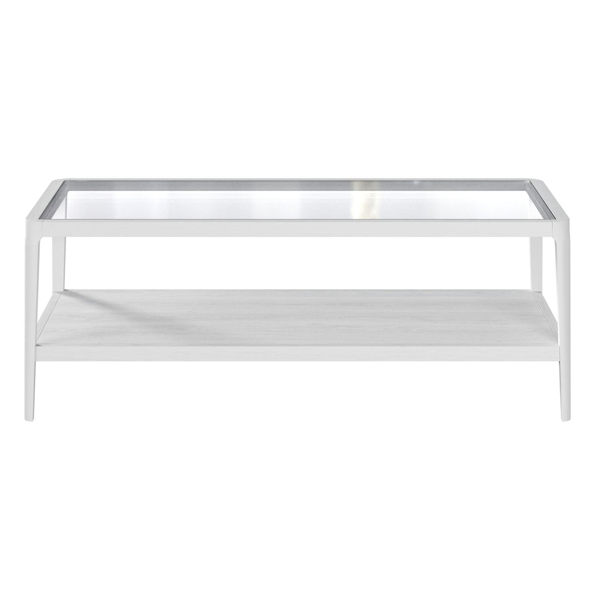 DI Designs Abberley White Oak Wood & Glass Rectangle Coffee Table
