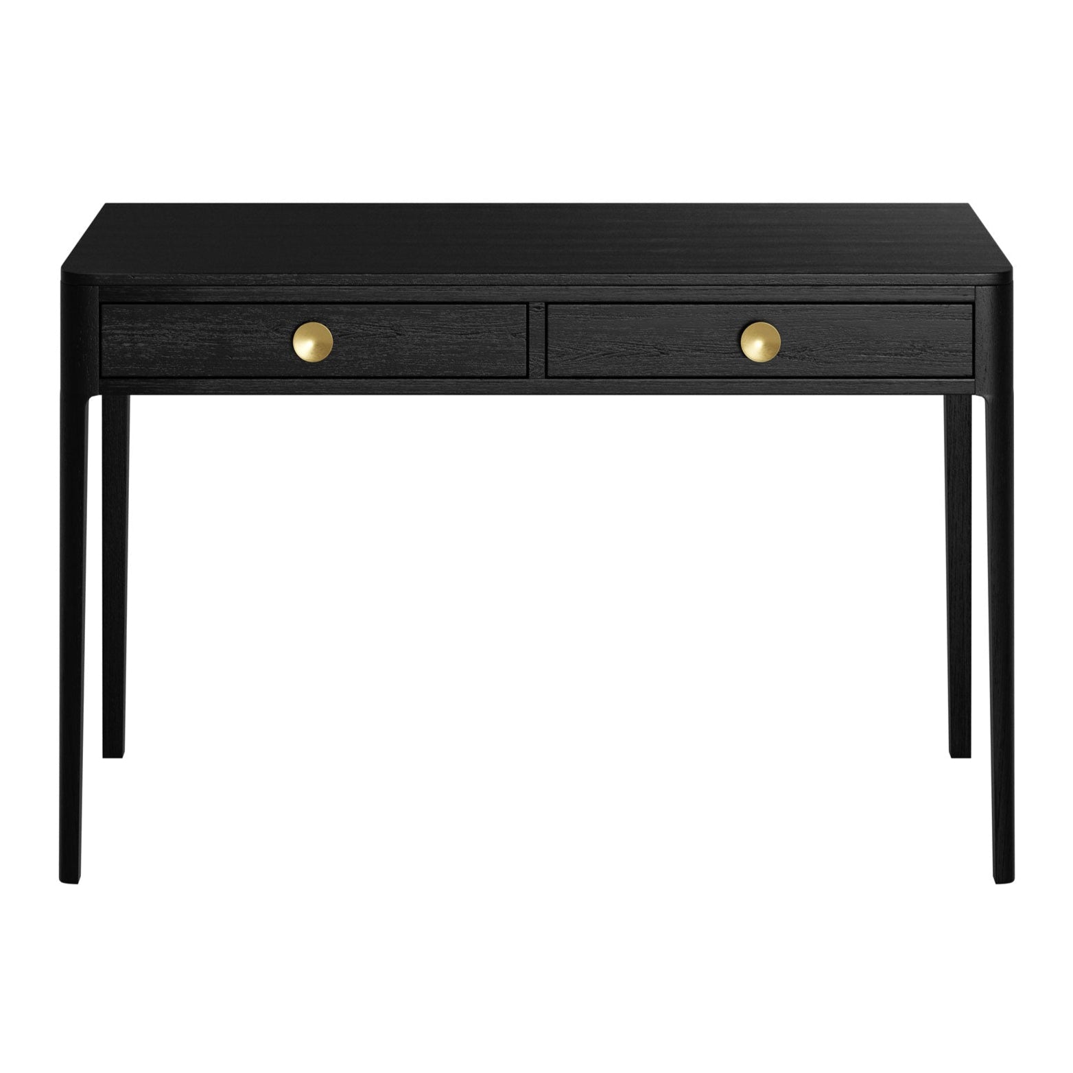 DI Designs Abberley Black Oak Wood & Gold Desk